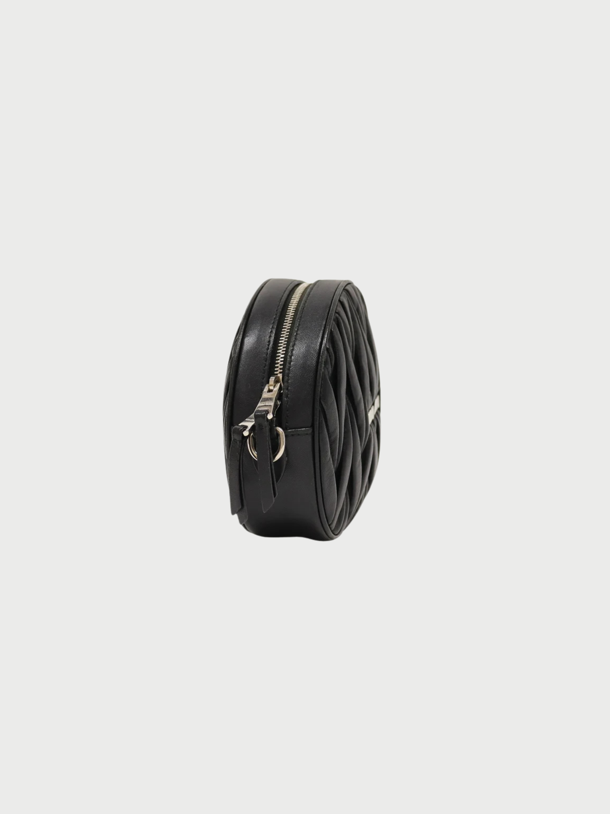 Miu Miu SS 2021 Black Leather Matelassé Shoulder Bag