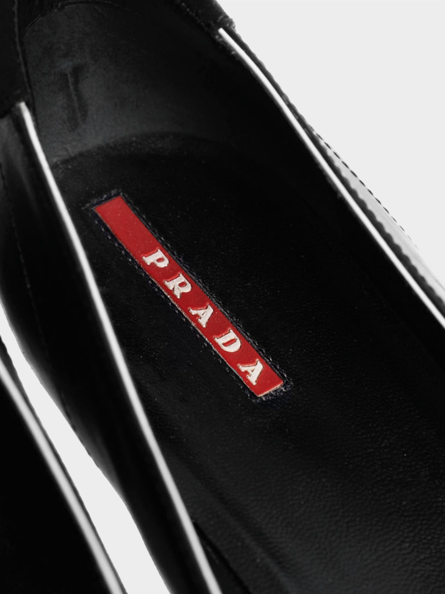 Prada Late 1990s Black Leather Buckle Heeled Mules
