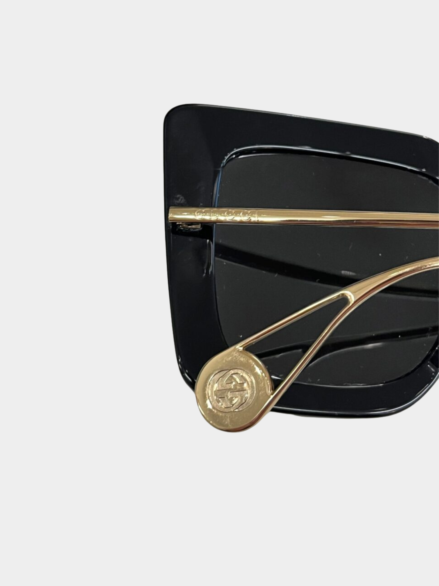 Gucci 2010s Black Acetate Large Sunglasses