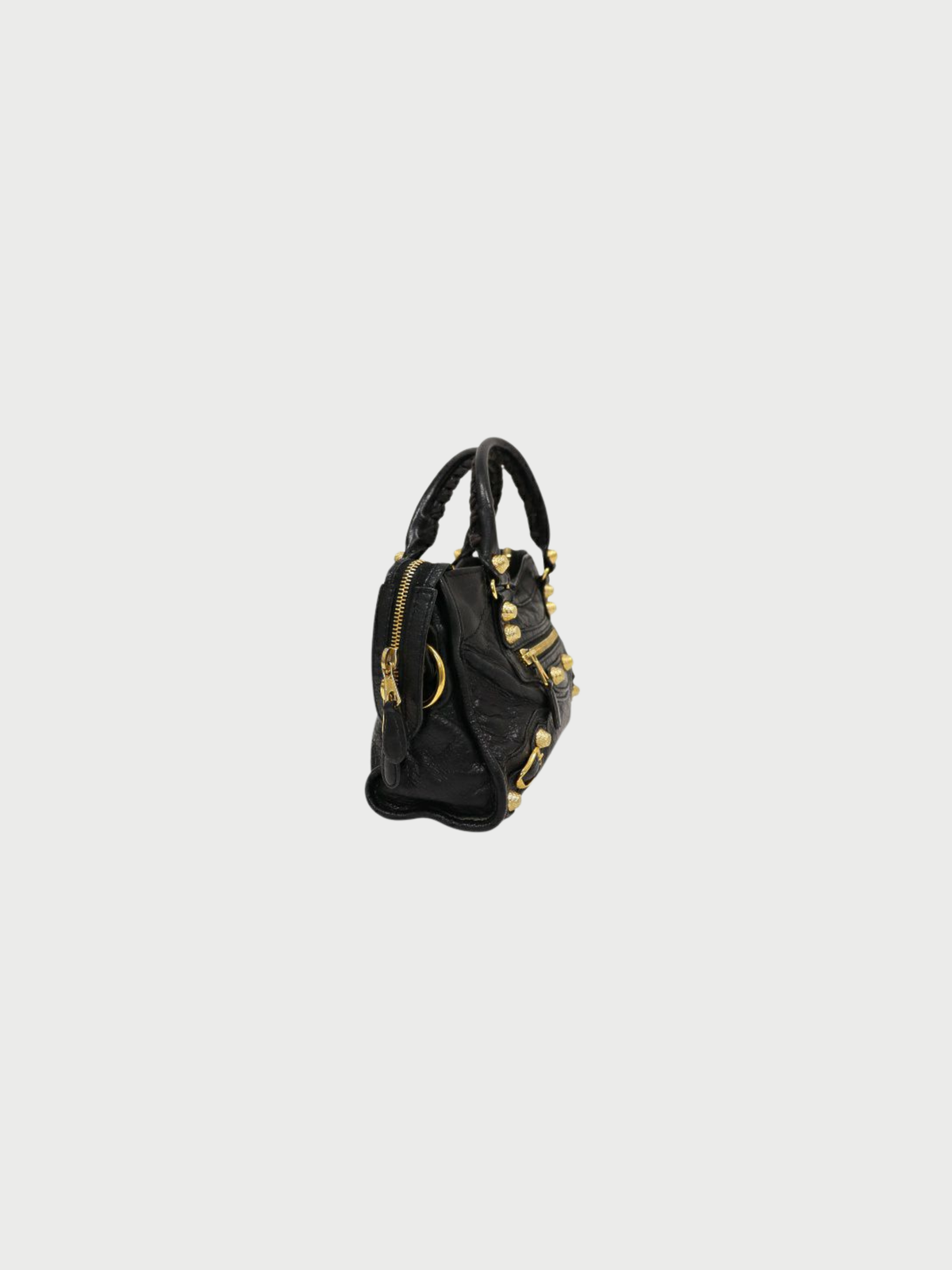 Balenciaga 2000s Black Leather Giant Mini City Bag