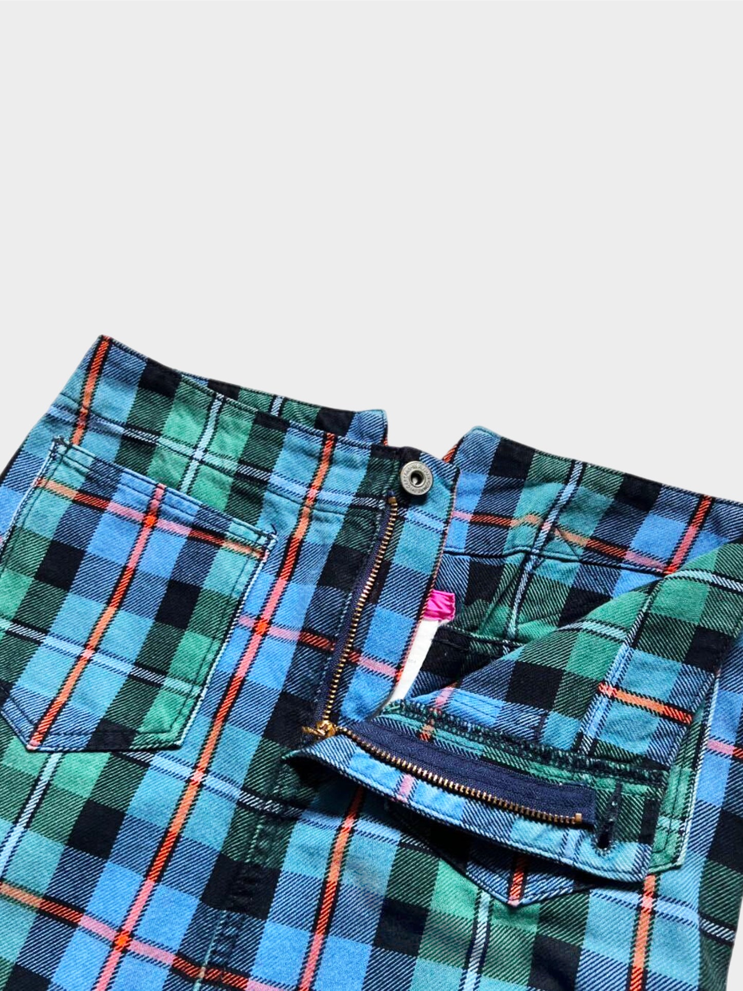 Junya Watanabe CDG AW 2004 Rare Archival Plaid Flare Long Skirt