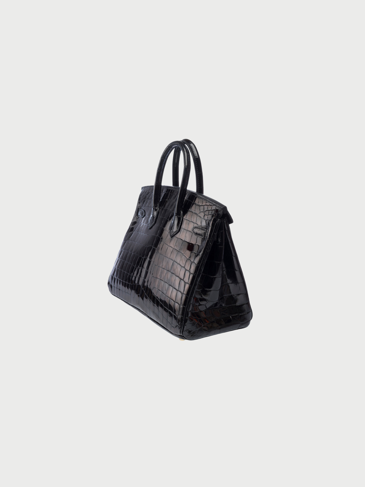 Hermès 2010s Black Niloticus Crocodile Birkin 25 Bag