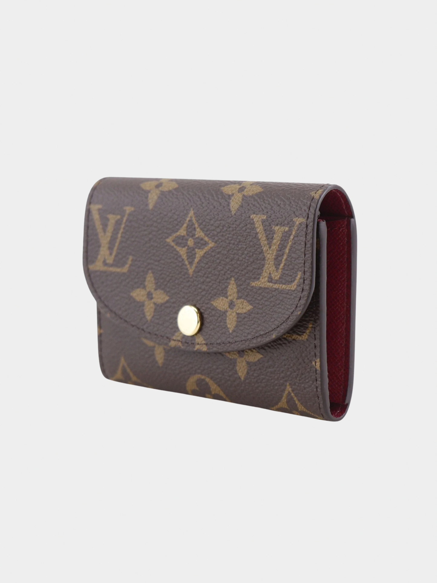 Louis Vuitton 2010s Brown Fuchsia Monogram Portomone Rosalie Coin Purse