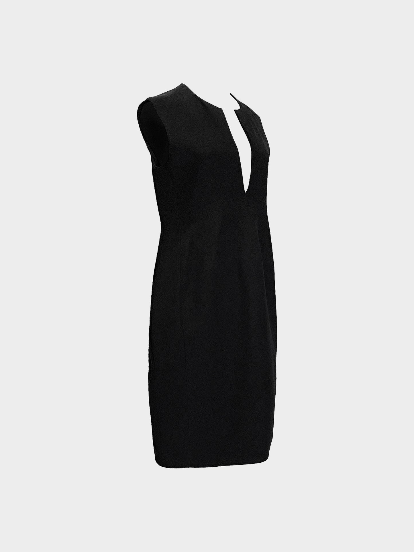 Celine 1995 Black Viscose Dress