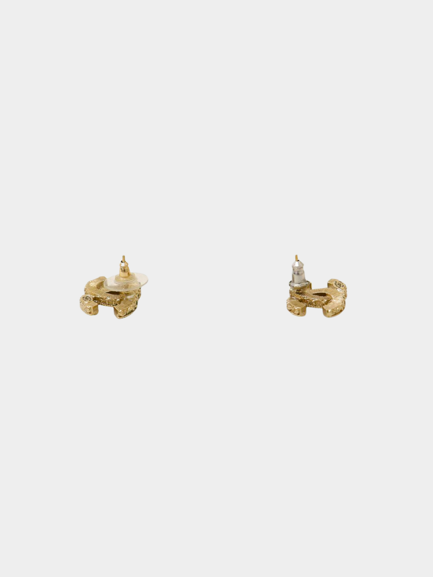 Chanel 2000s Gold CC Stud Earrings