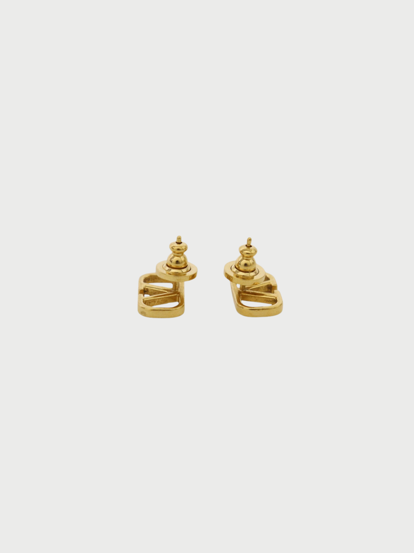 Valentino 2020s Gold Plated VLogo Signature Earrings