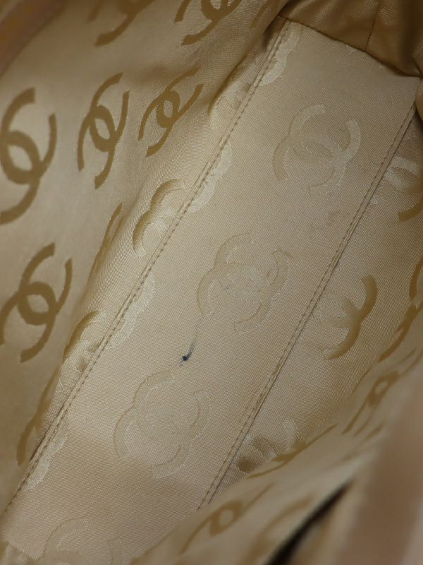Chanel 2003 Beige Wild Stitch Tote Handbag