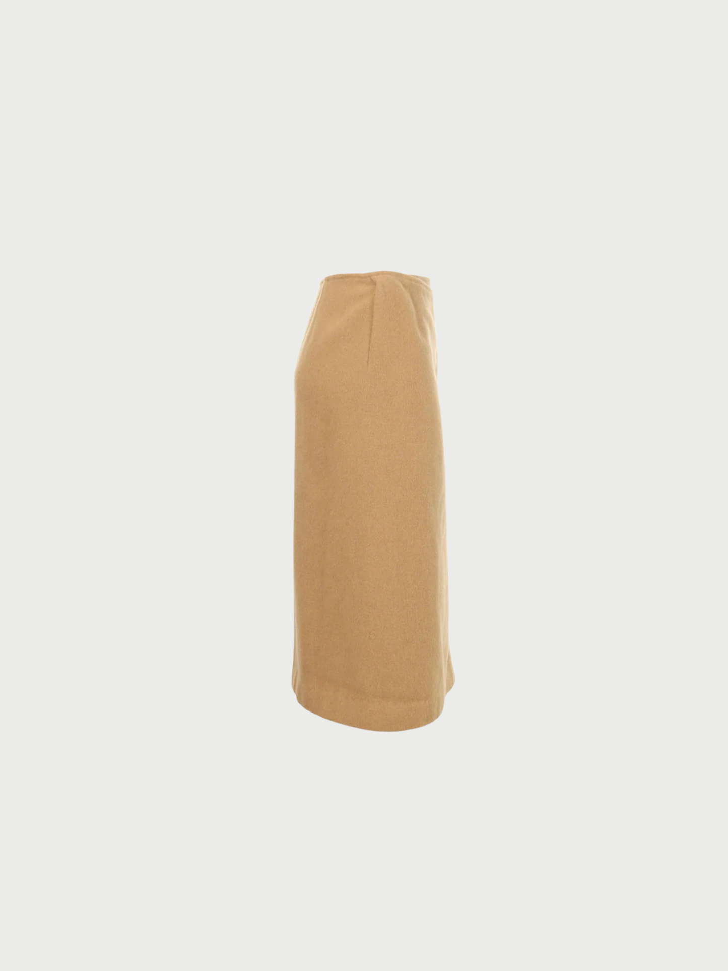 Hermès 1990s Beige Wool Sheepskin Wrap Skirt