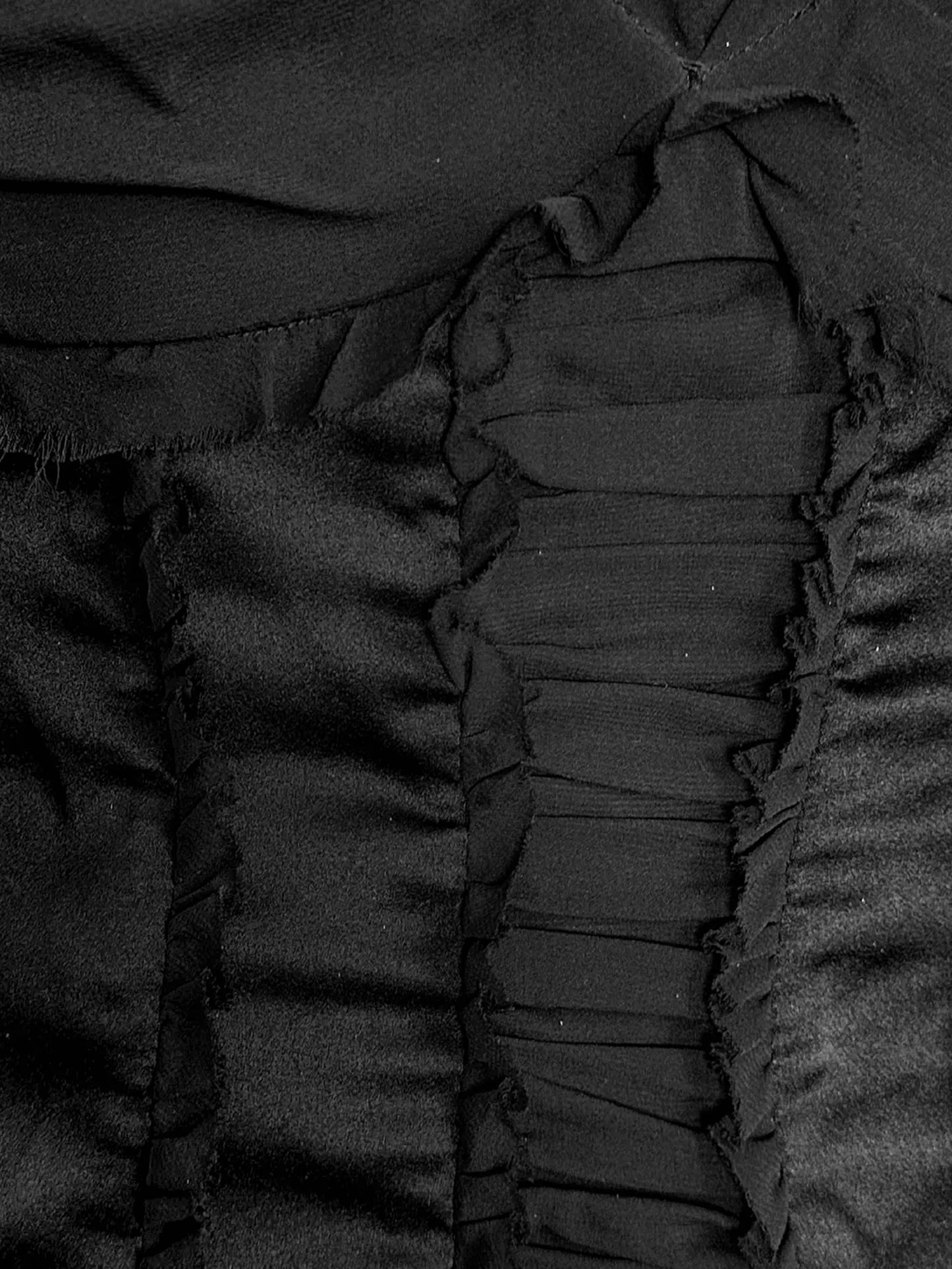 Roberto Cavalli SS 2006 Black Silk Ruffled Dress