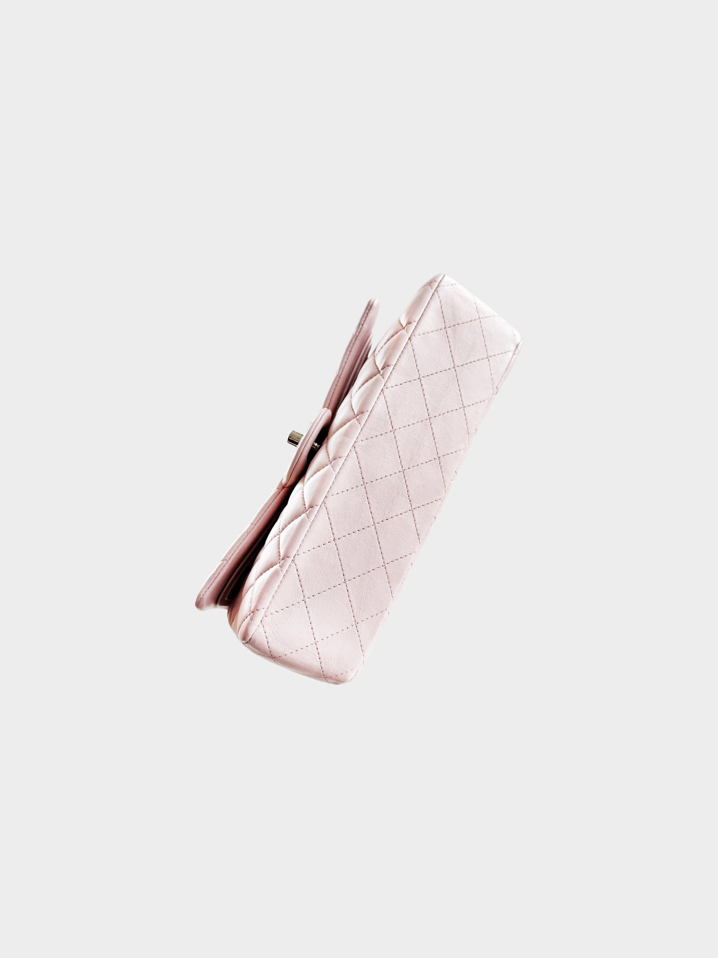 Chanel 2022-2023 Pale Pink Lambskin Medium Classic Double Flap Bag