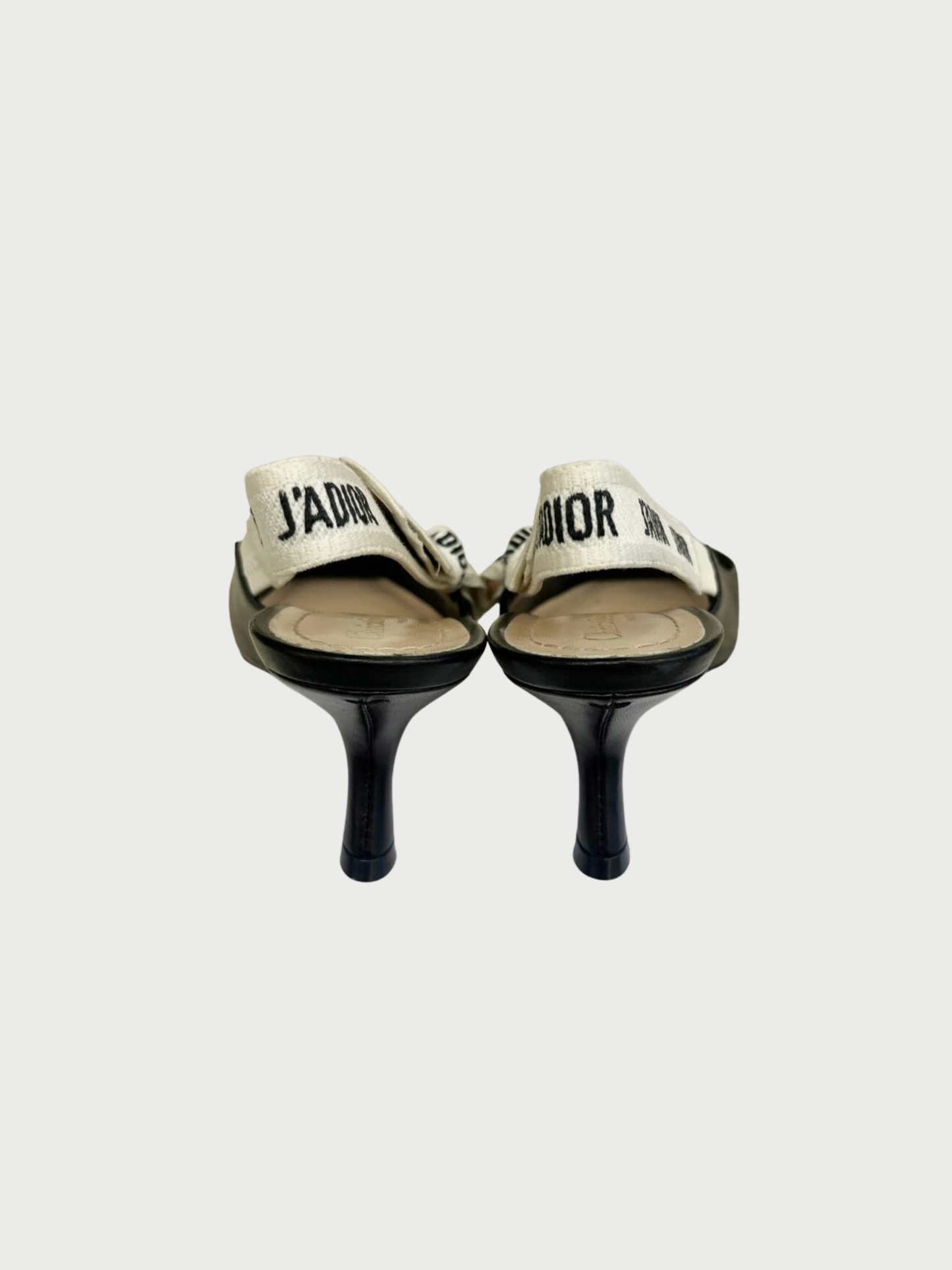 Christian Dior 2010s Black Leather J’Adior Slingback Pumps