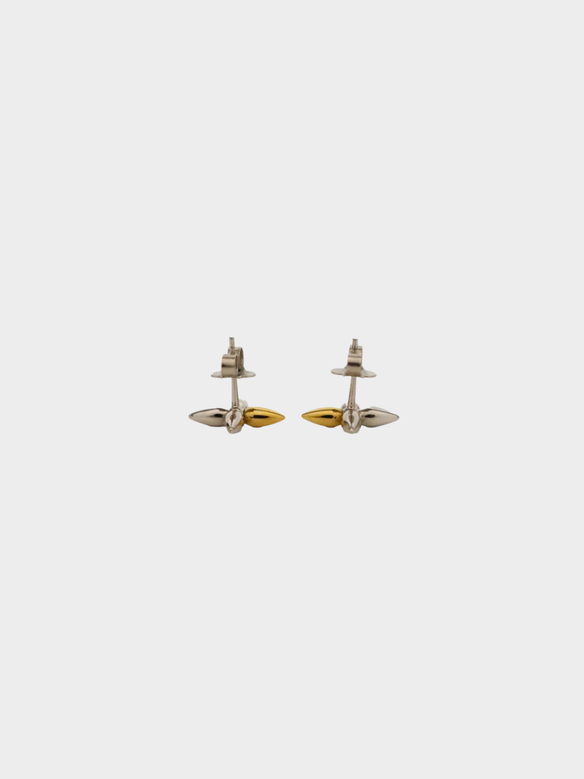 Louis Vuitton 2000s Silver Gold Studs Louisette Earrings