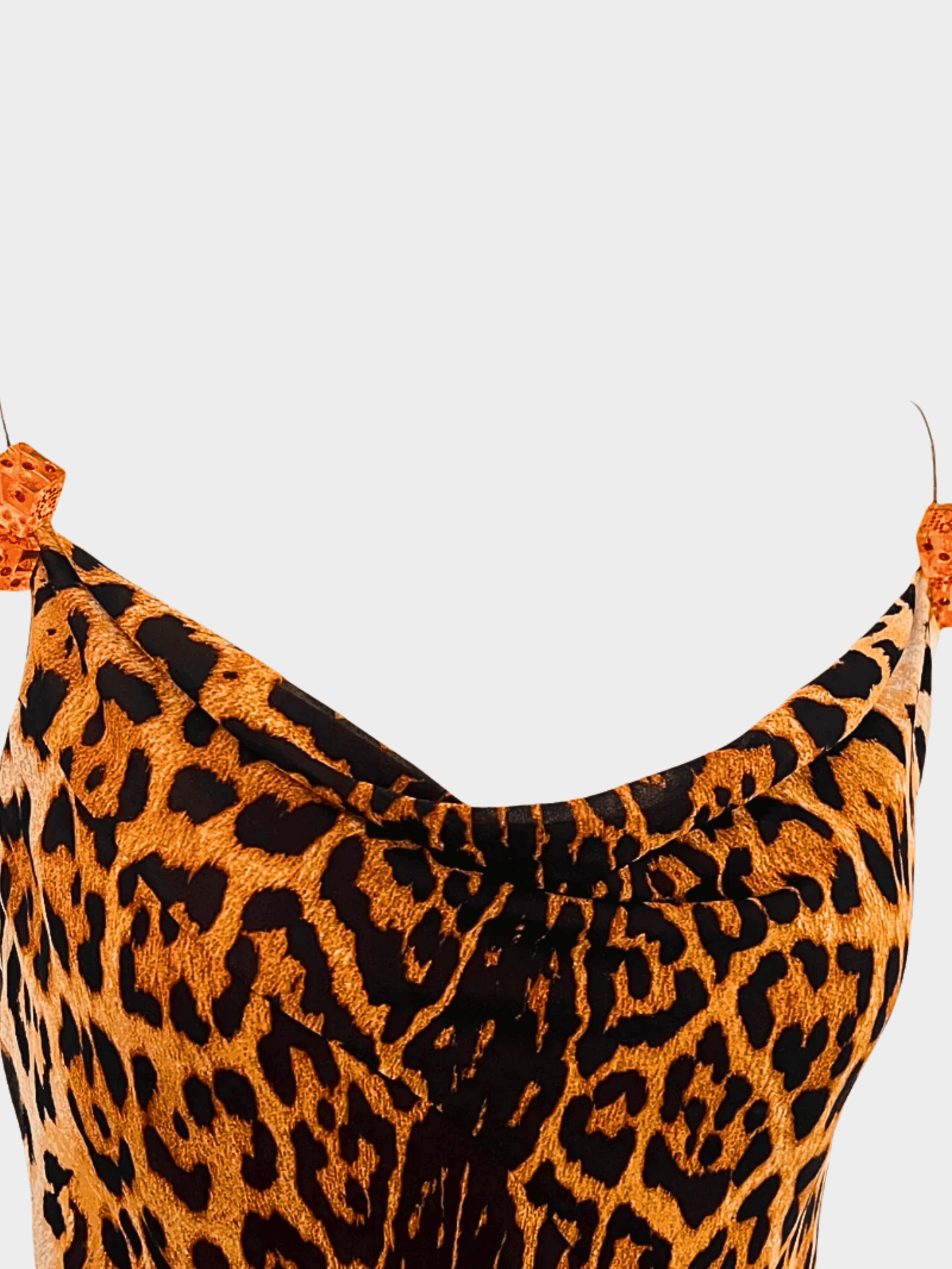 Christian Dior FW 2004 Cheetah Print Silk Dress