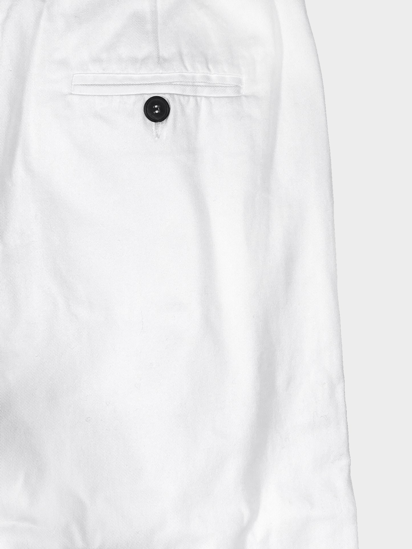 Yves Saint Laurent 1990s White Cotton Gabardine Wide Leg Trousers