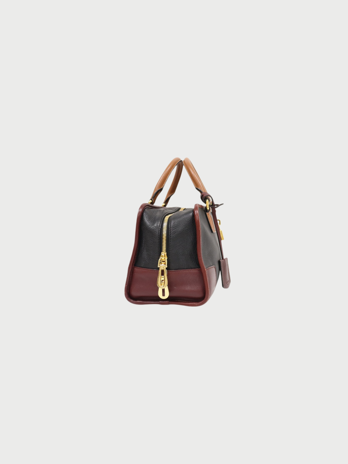 Loewe 2000s Black Bordeaux Brown Leather Amazona 28 Bag