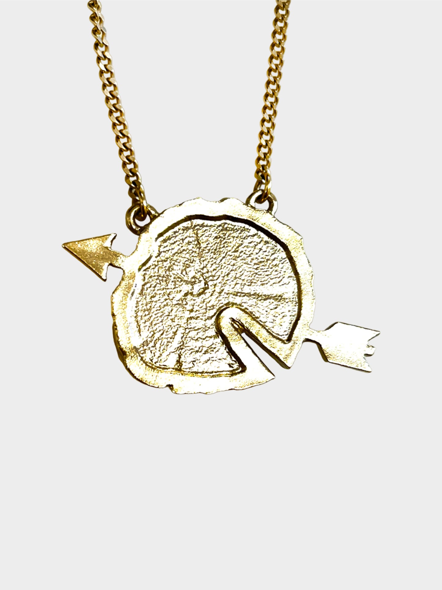 Chanel 2019 Gold Crystal CC Heart and Arrow Chain Necklace