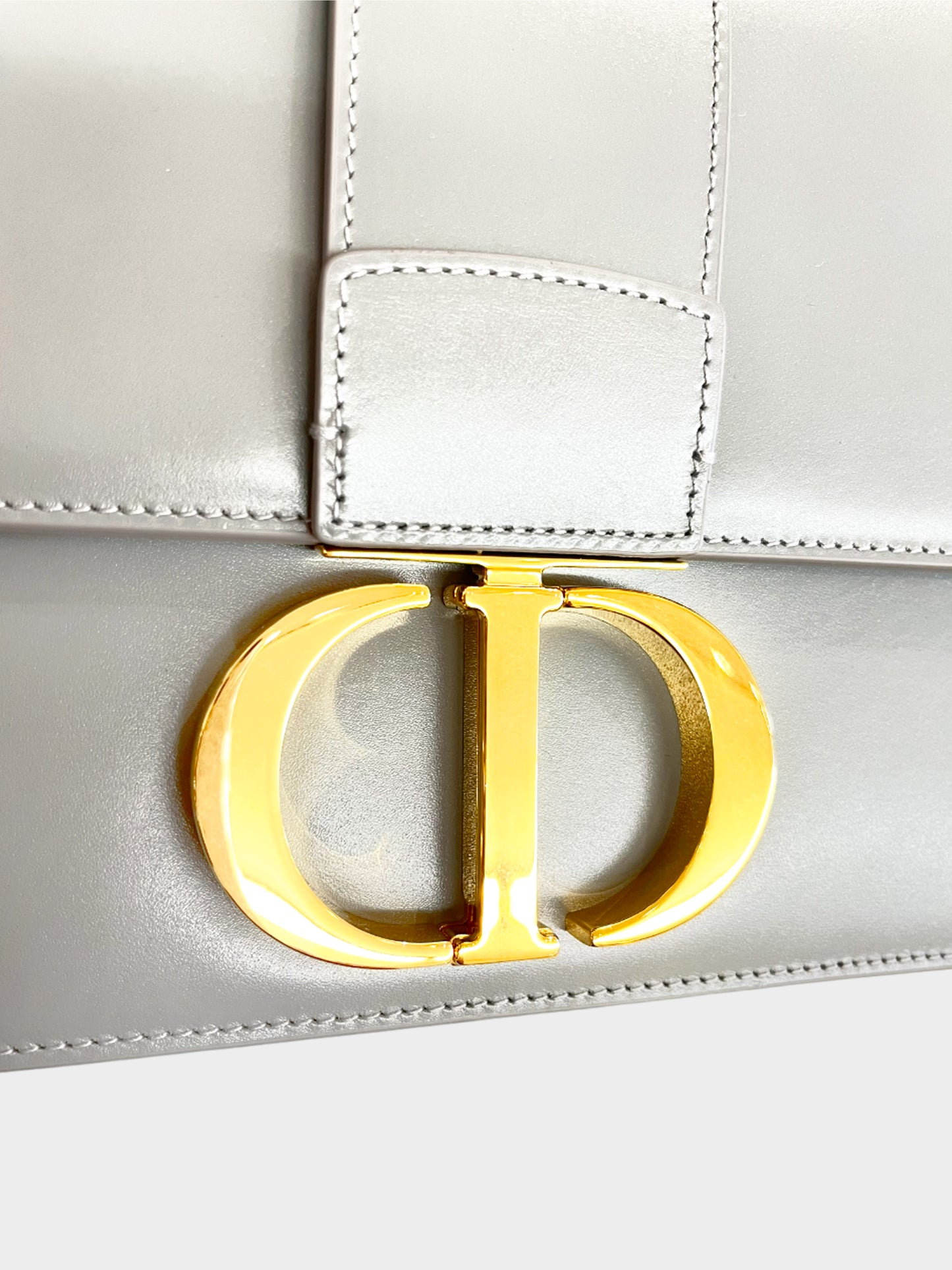 Christian Dior 2020 Grey Box Calfskin 30 Montaigne Flap Bag