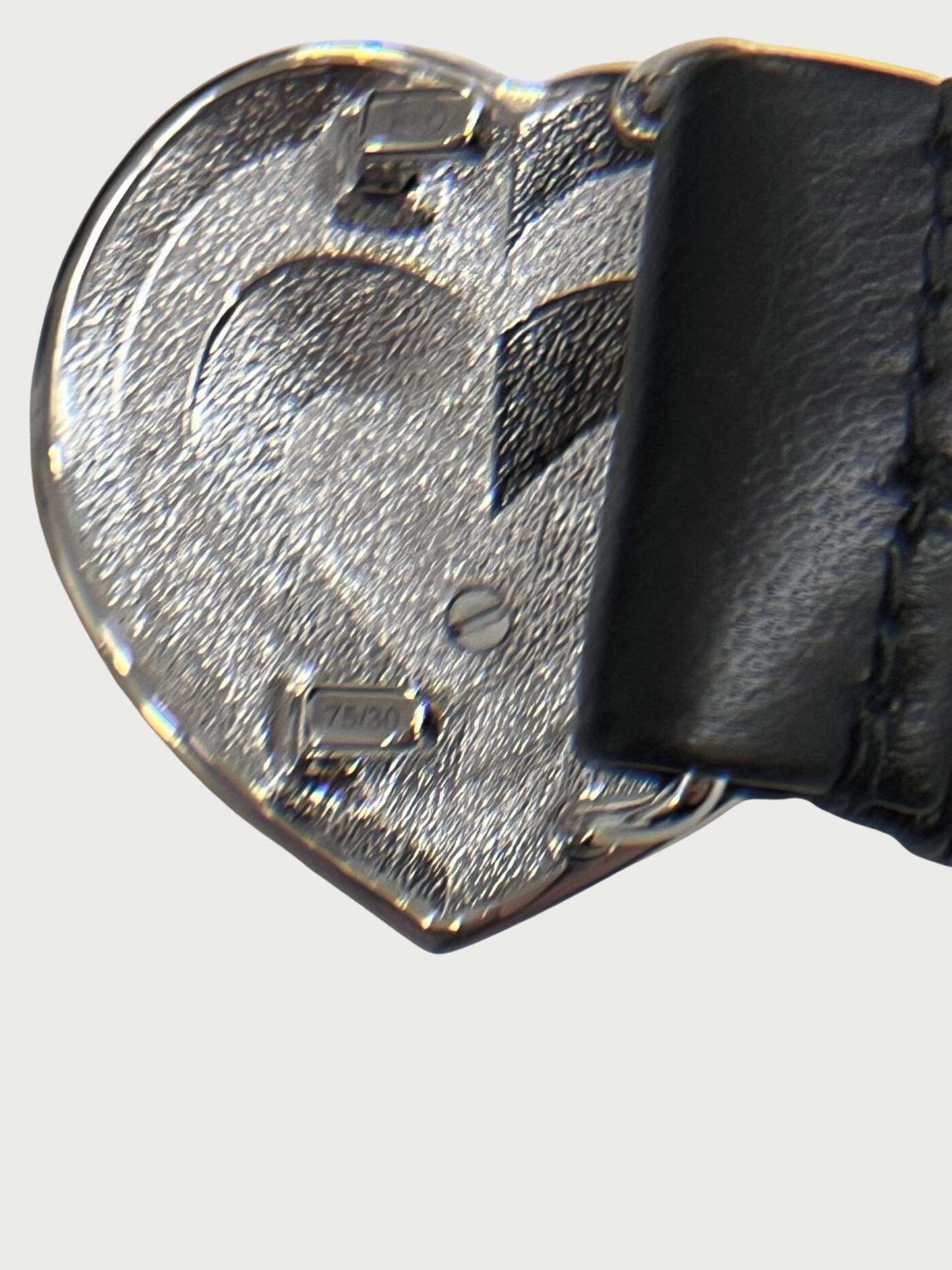 Chanel 2023 Black Lambskin Pearl Crystal Heart Buckle Stretch Belt