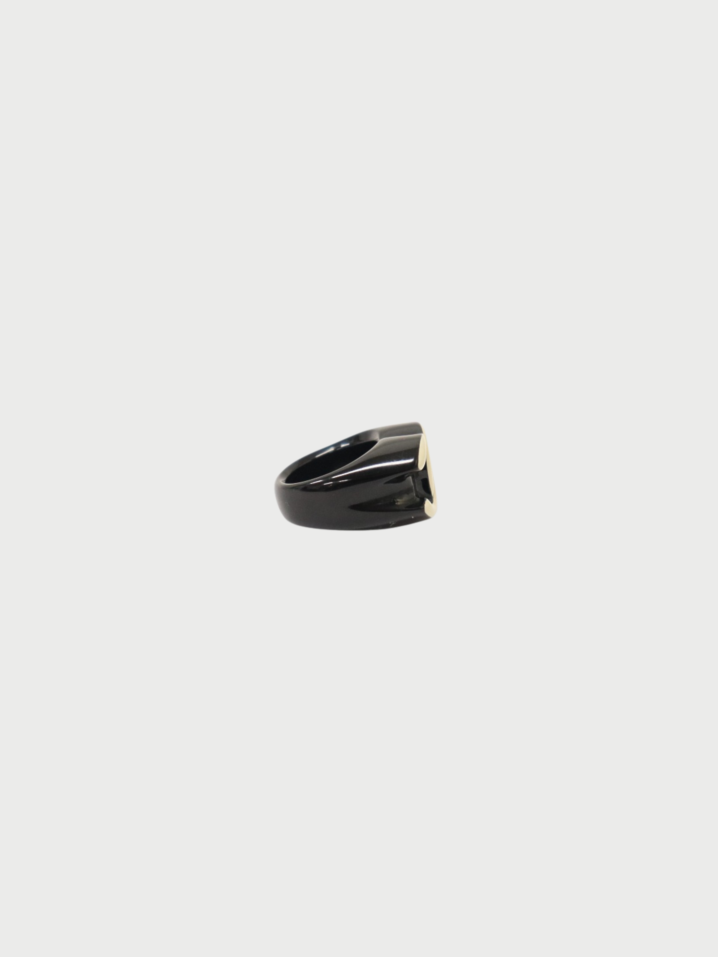 Chanel 2001 Black White Plastic COCO Ring