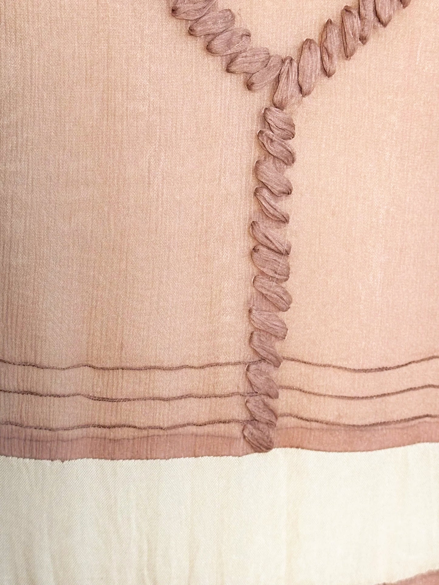 Prada FW 2005 Pink Whipstitch Silk Dress