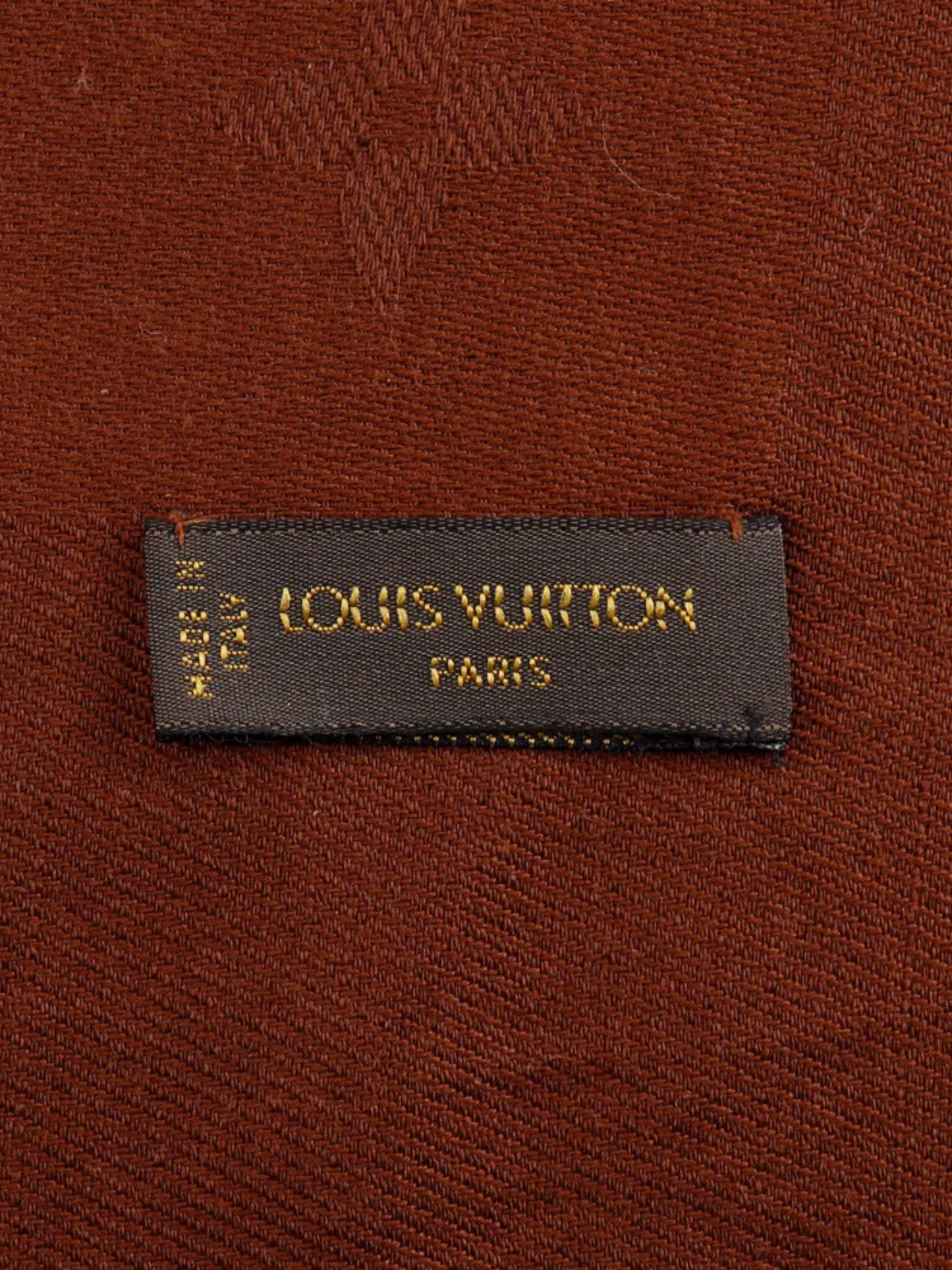 Louis Vuitton 2000s Brown Monogram Silk Wool Stole