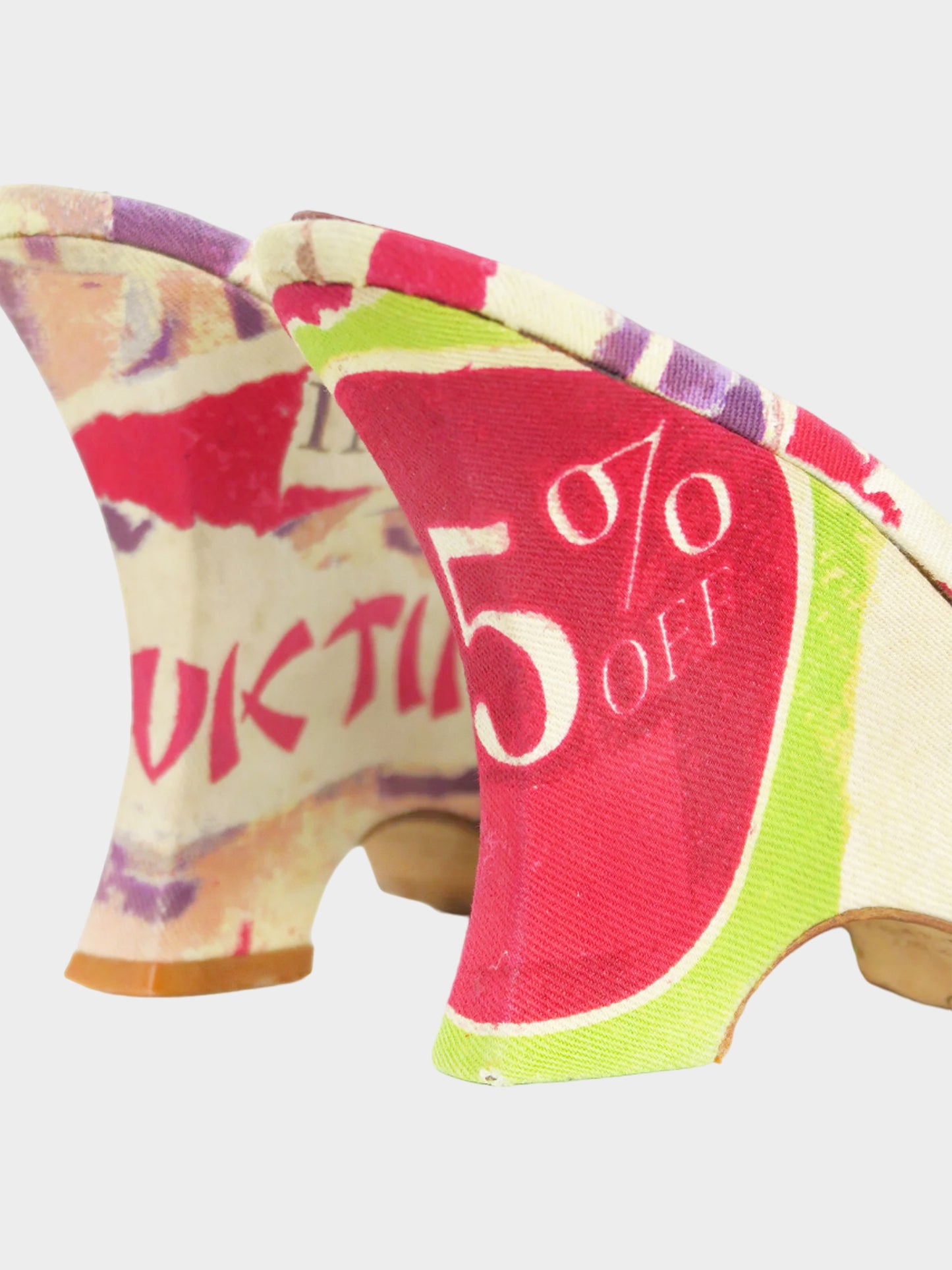 Christian Dior SS 2003 Runway Fashion Victim Wedge Heels