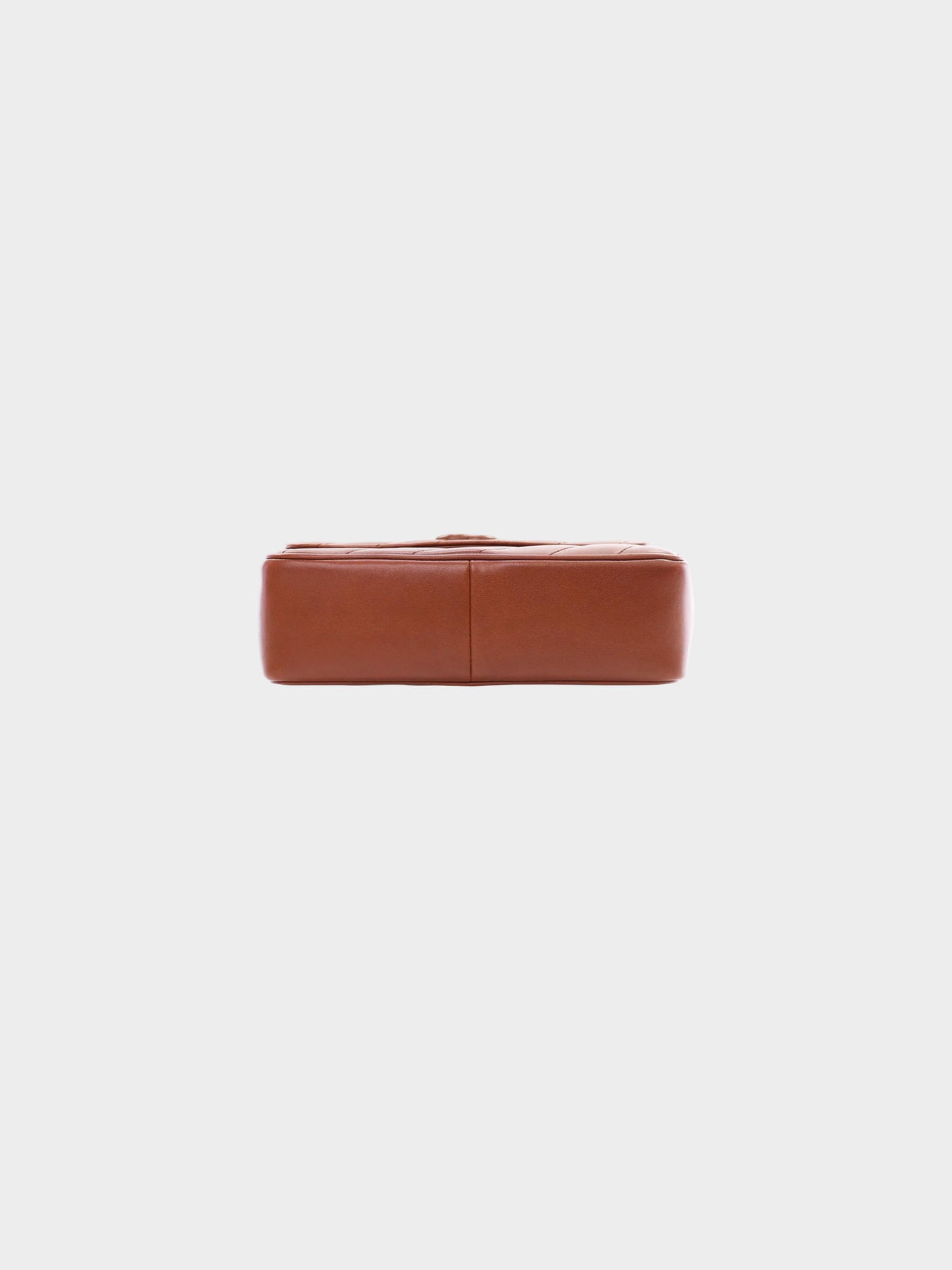 Chanel 2015-2016 Brown Lambskin Covered CC Signature Flap Bag
