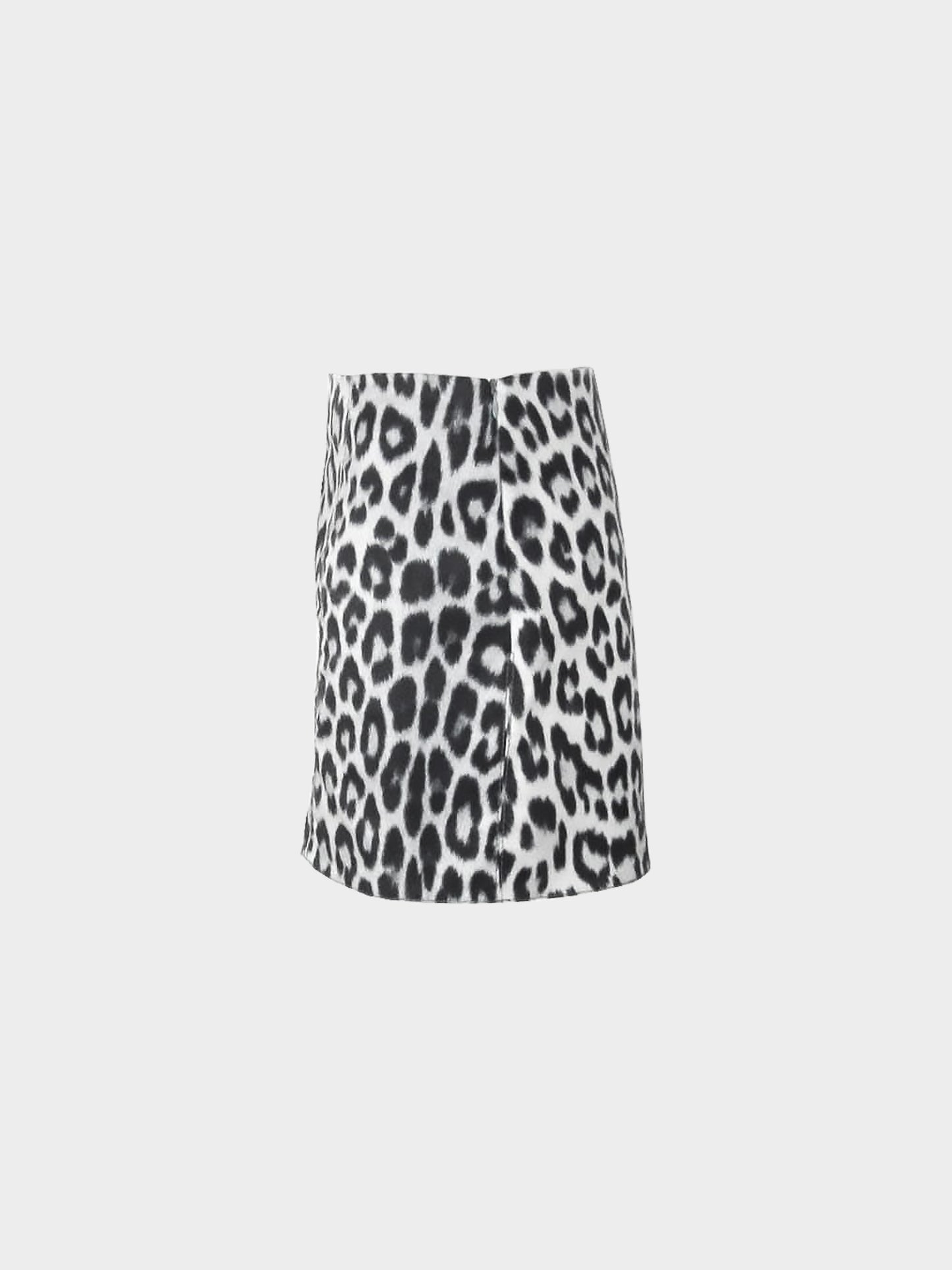 Blumarine Blugirl 2000s Monochrome Leopard Print Skirt