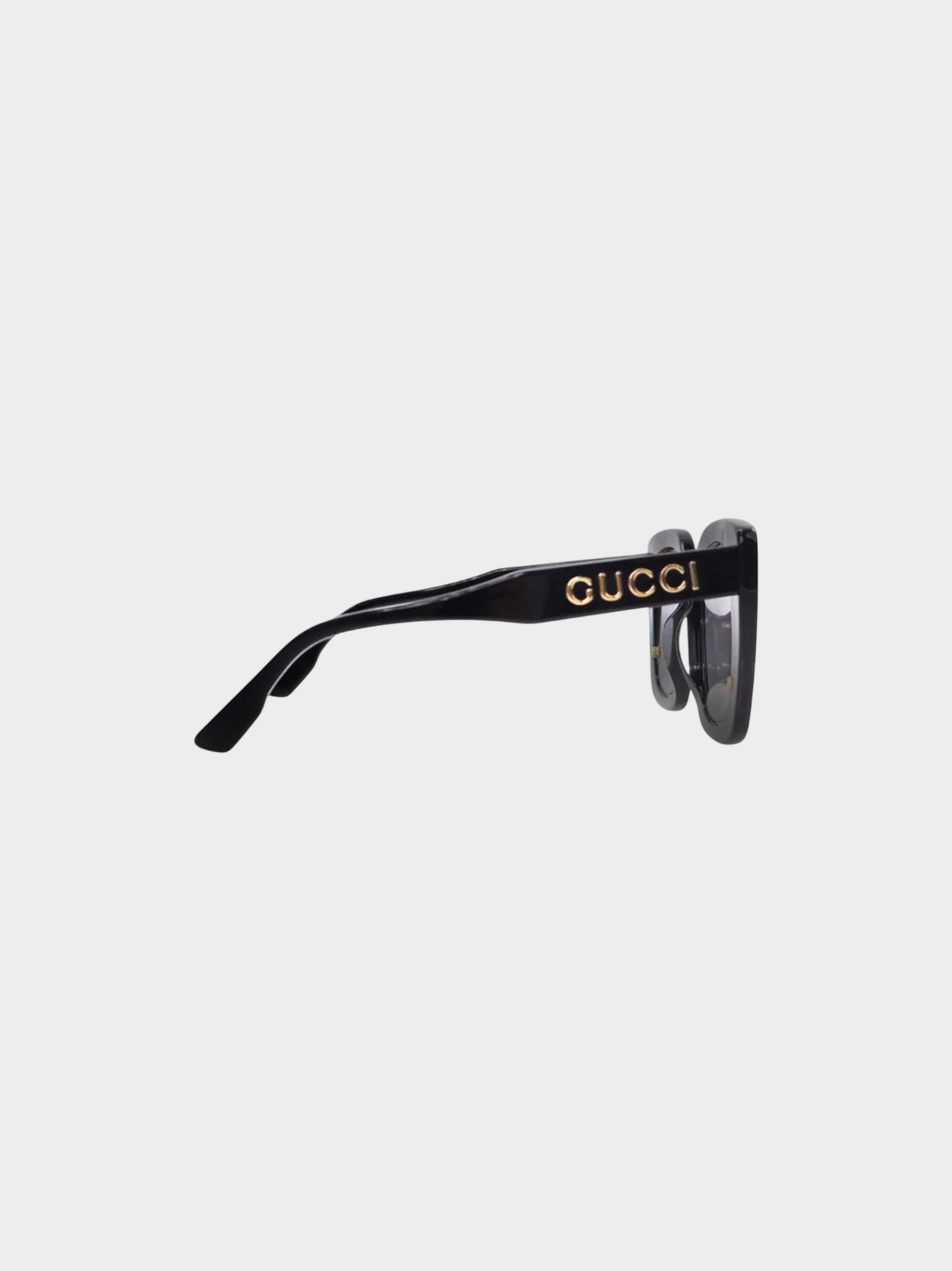 Gucci 2022 Black and Gold GG1151S Cat-eye Sunglasses