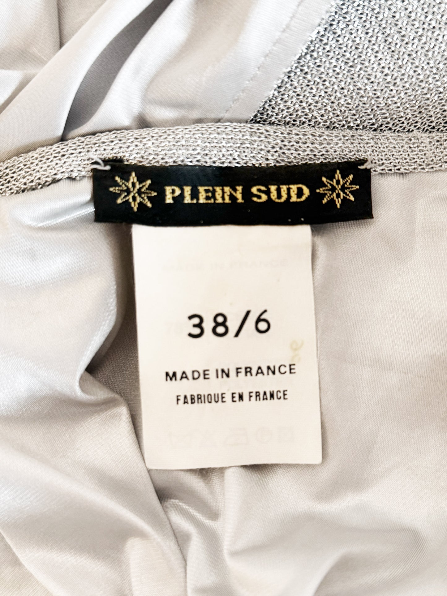 Plein Sud 1990s Metallic Silver Slip Maxi Dress