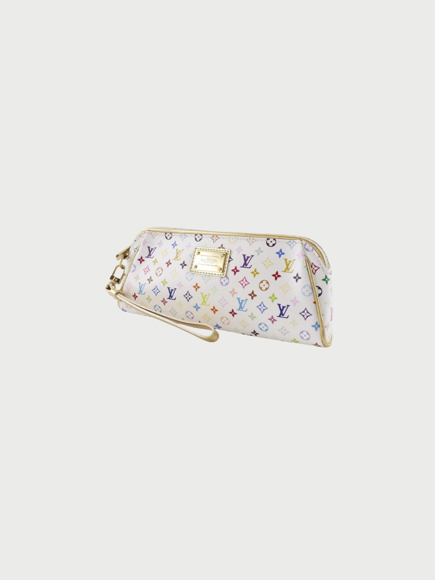 Louis Vuitton 2008 White Monogram Multicolore Kate Clutch Bag