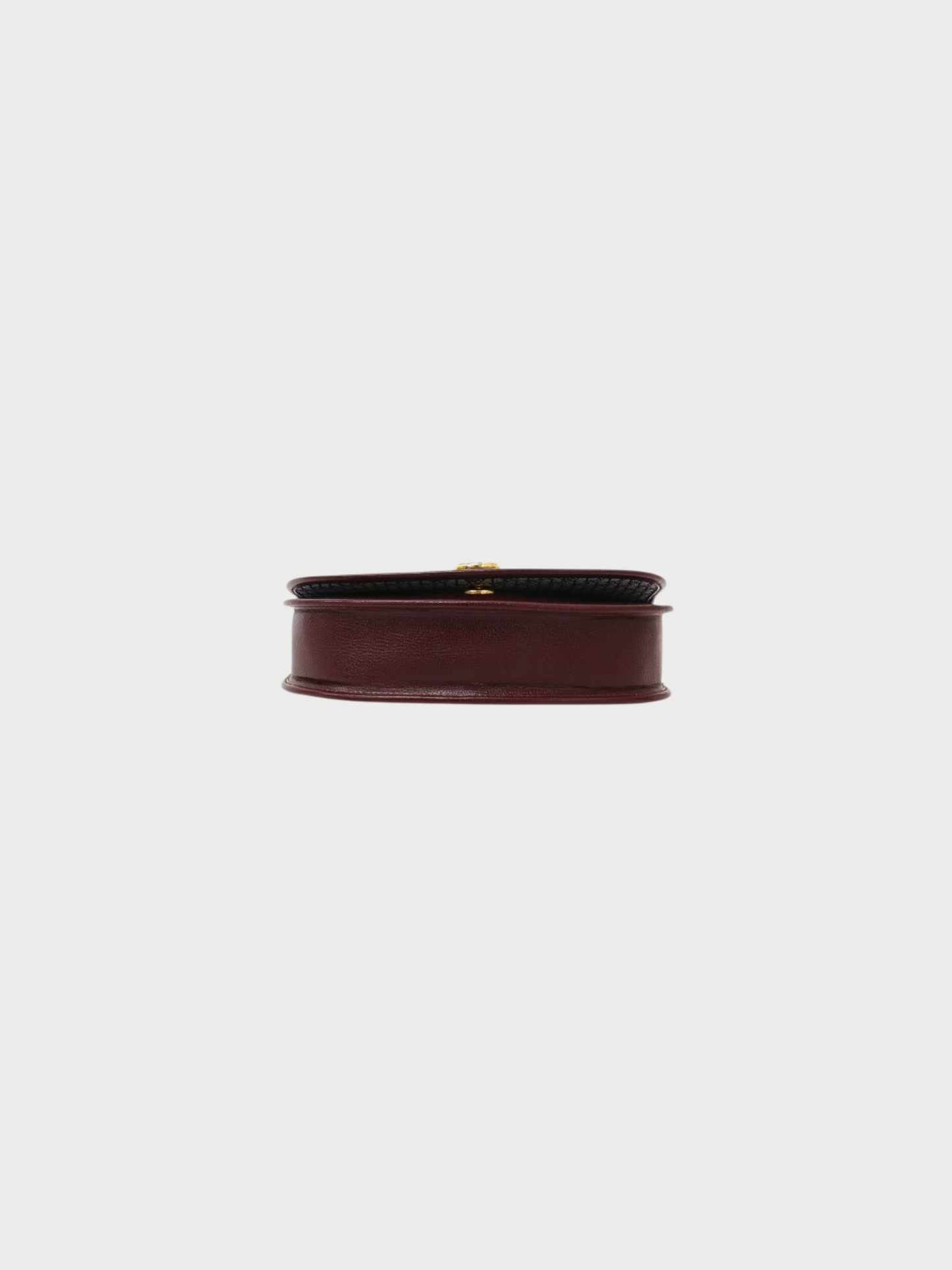 Christian Dior 2000s Bordeaux Leather Logo Hardware Shoulder Bag