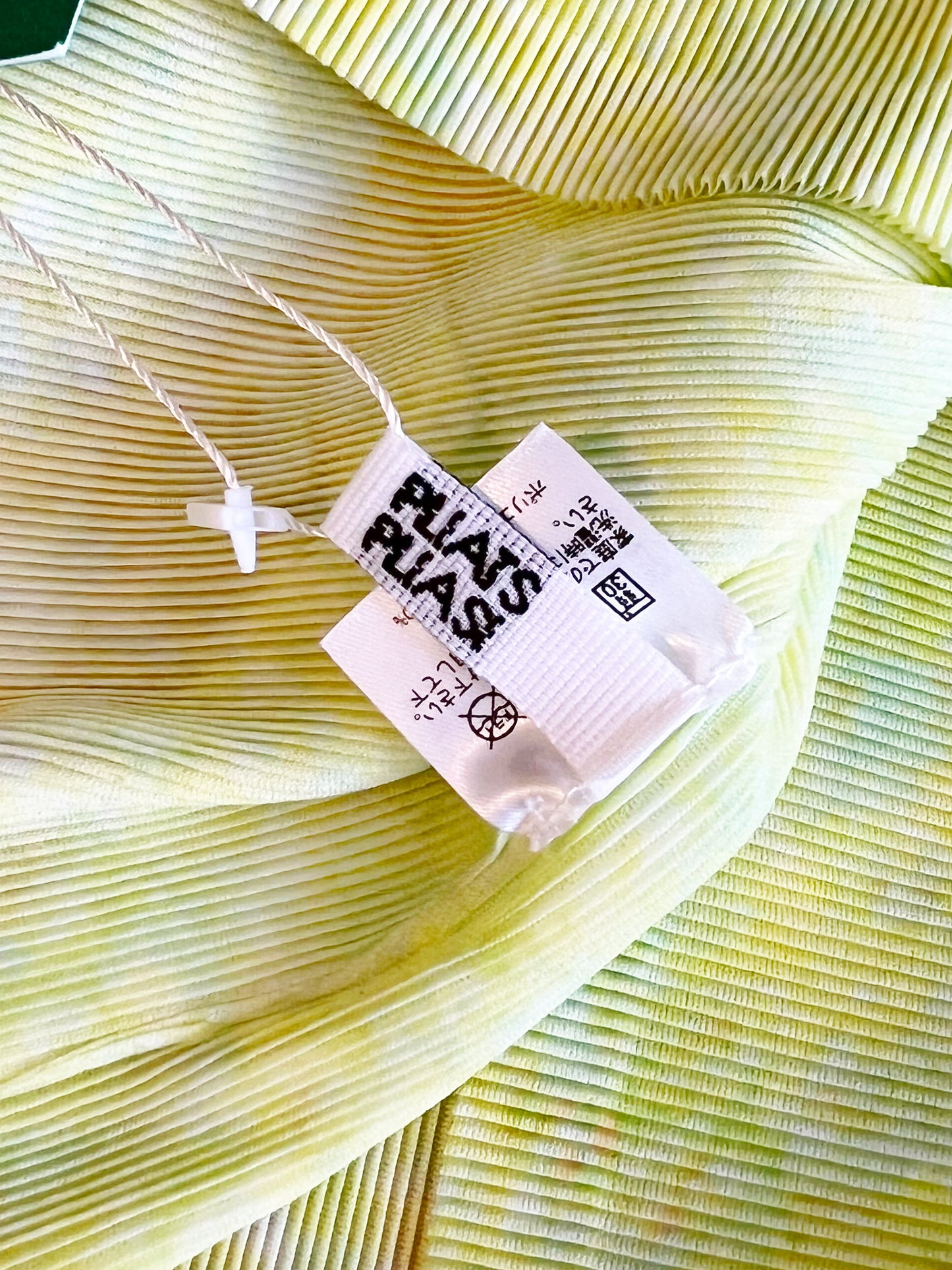 Issey Miyake Pleats Please  2000s Bicolor Pink and Yellow Turtleneck Top