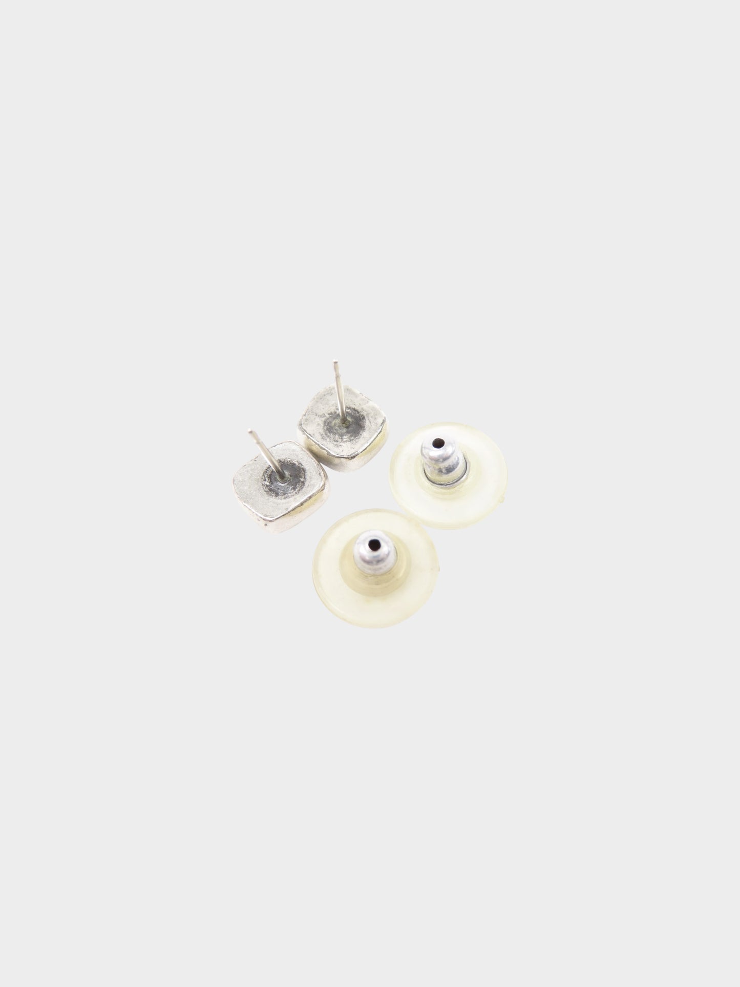 Chanel Fall 1999 Aged Silver CC Charm Set Earrings