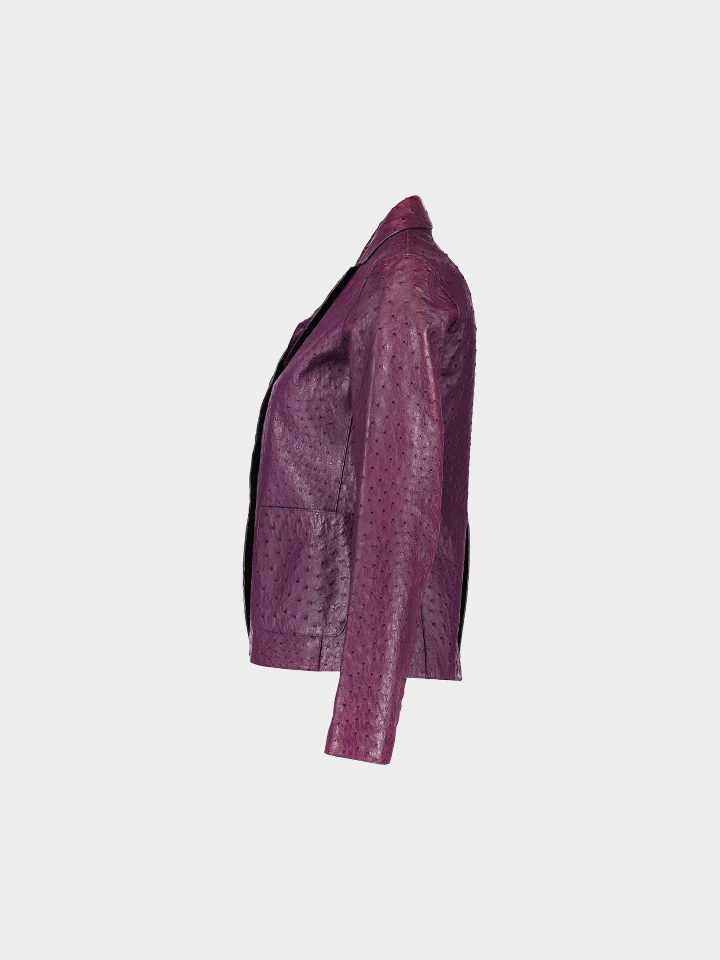 Prada SS 2000 Purple Ostrich Leather Jacket