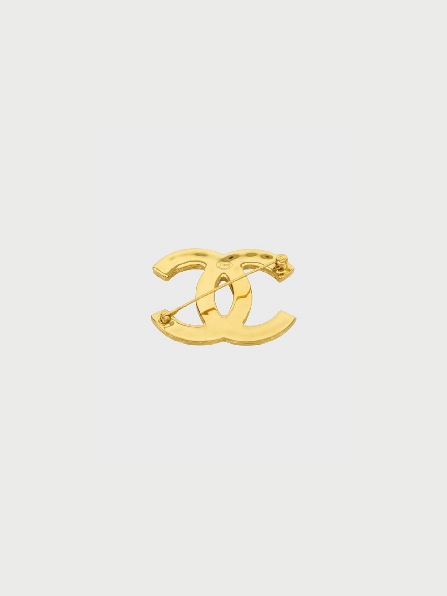 Chanel 2000s Gold Black Coco Rhinestone Brooch