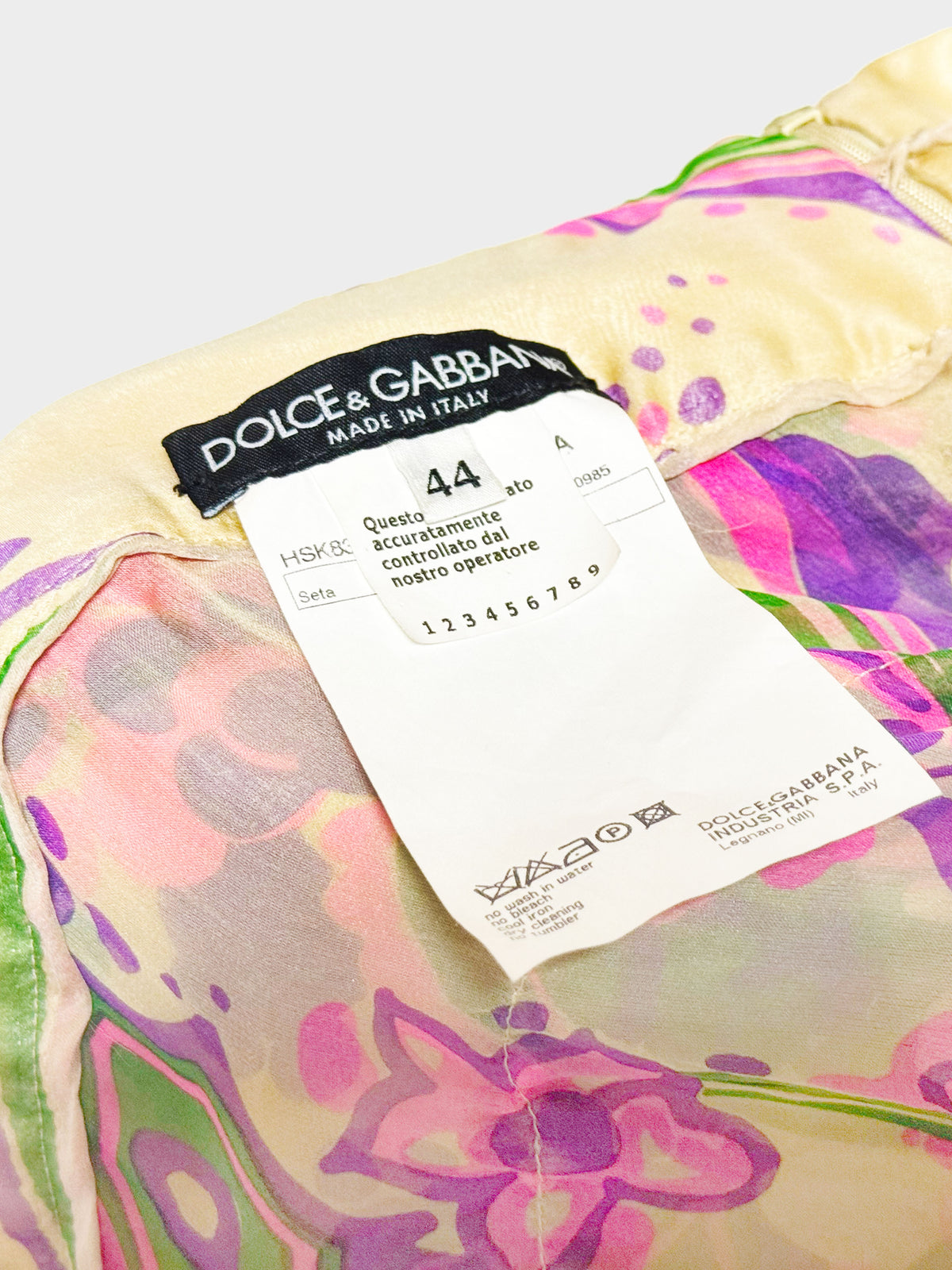 Dolce and Gabbana 2000s Floral Asymmetrical Skirt