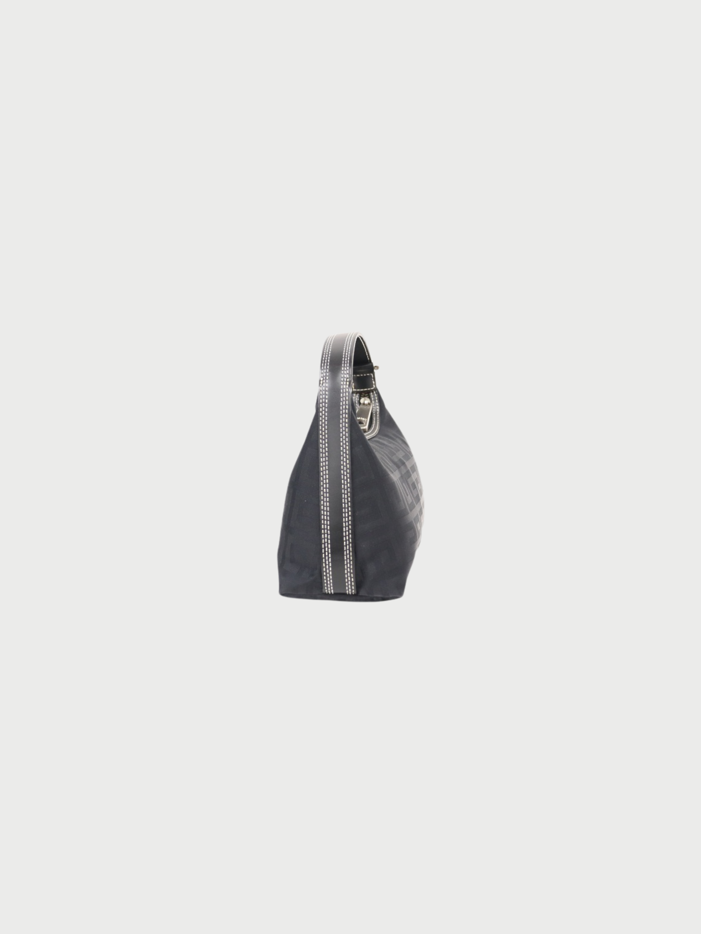 Givenchy 2000s Black Nylon Leather Logo Mini Handbag
