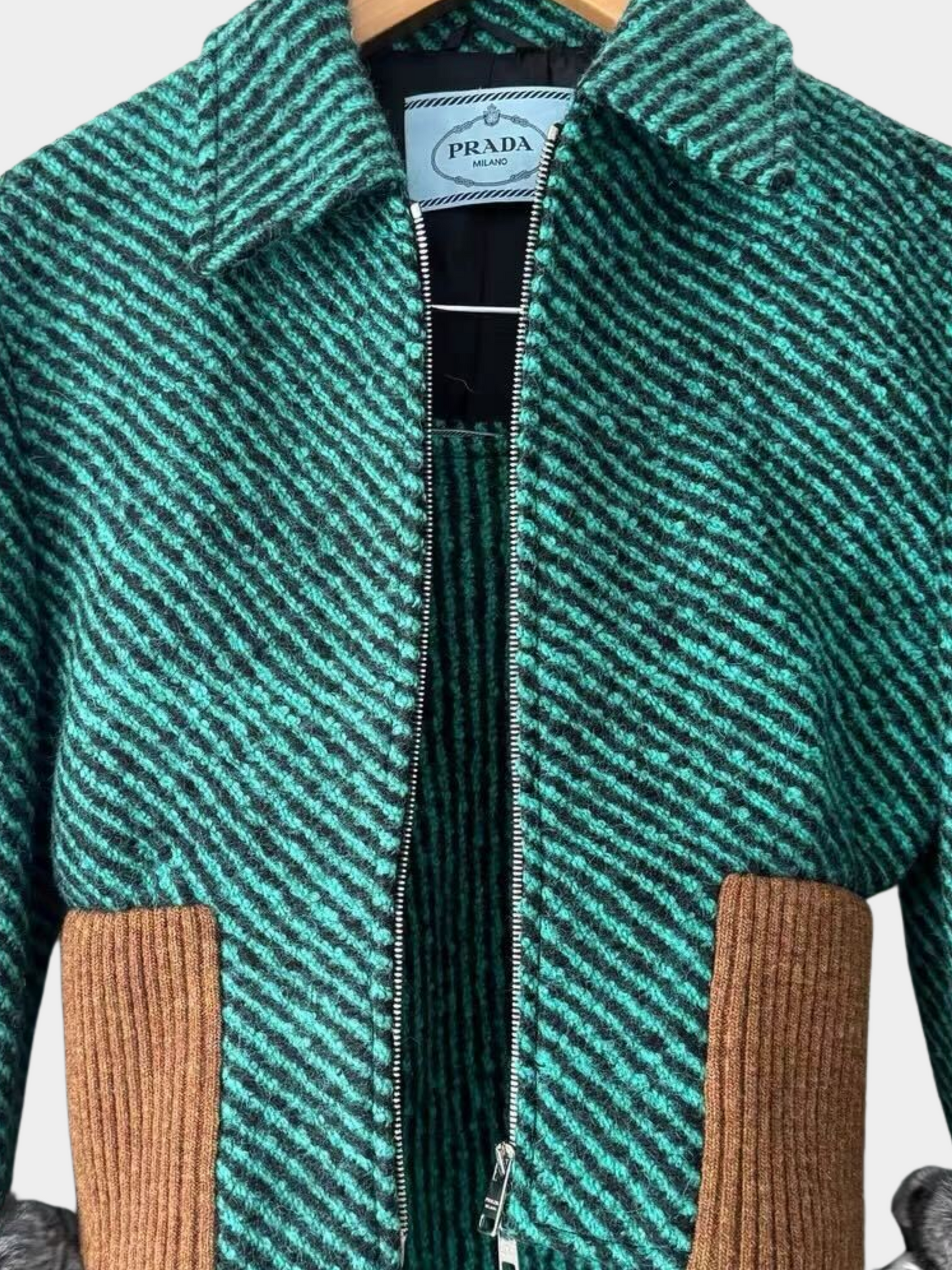 Prada FW 2013 Green Wool Runway Set