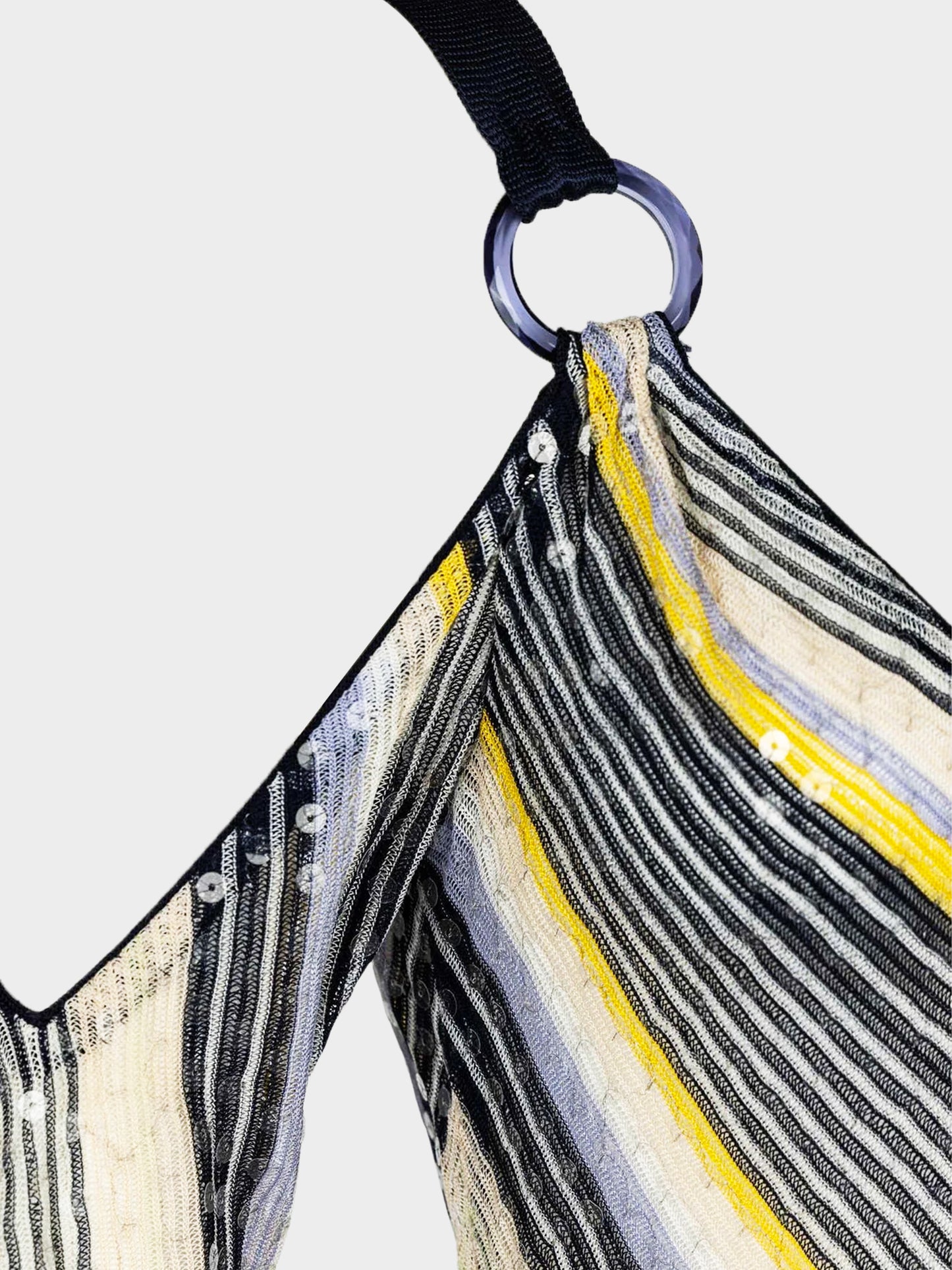 Missoni Early 2000s Multicolor Chevron Knit Maxi Dress