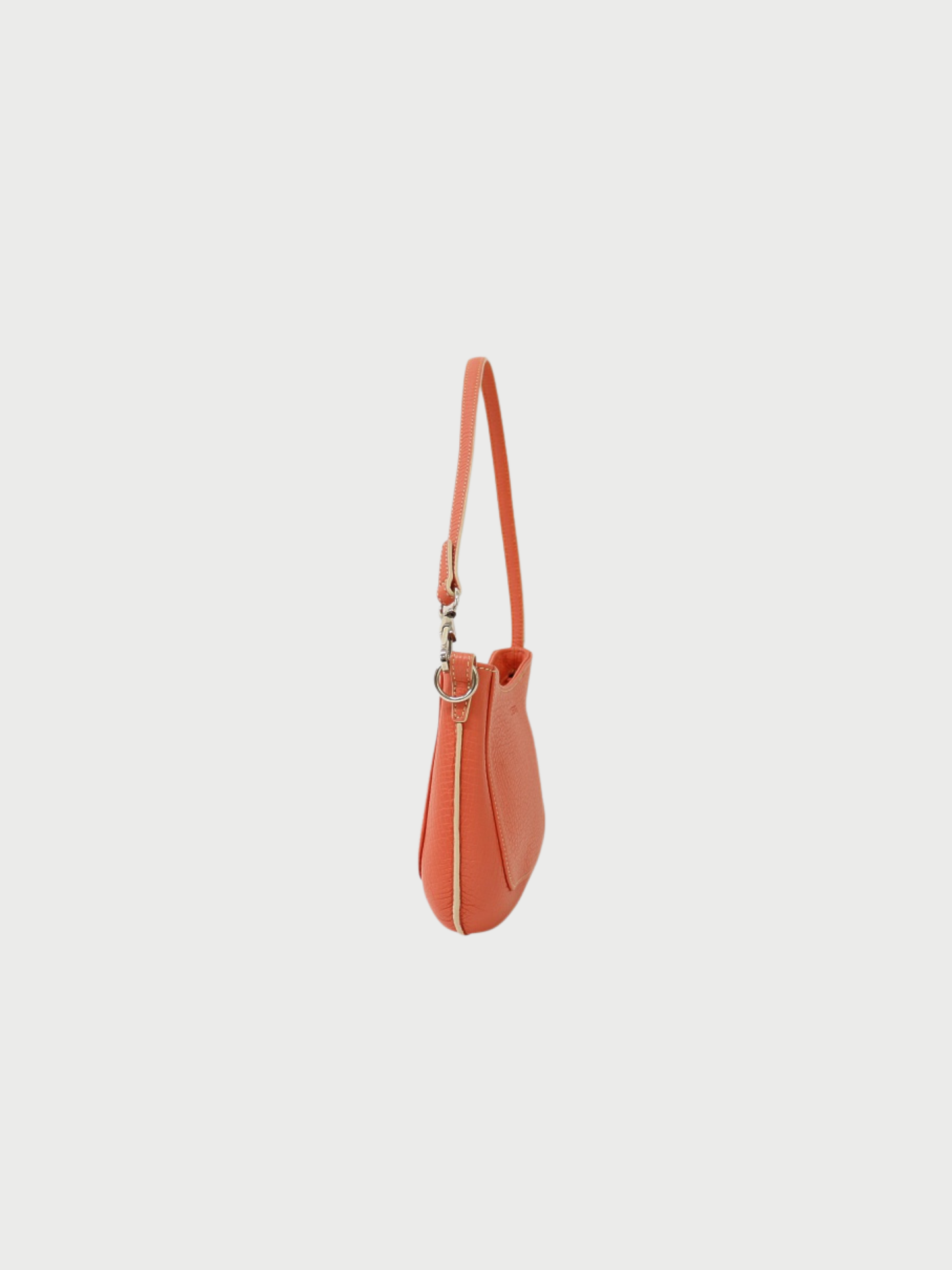 Loewe 2000s Pink Leather Logo Embossed One-Shoulder Bag