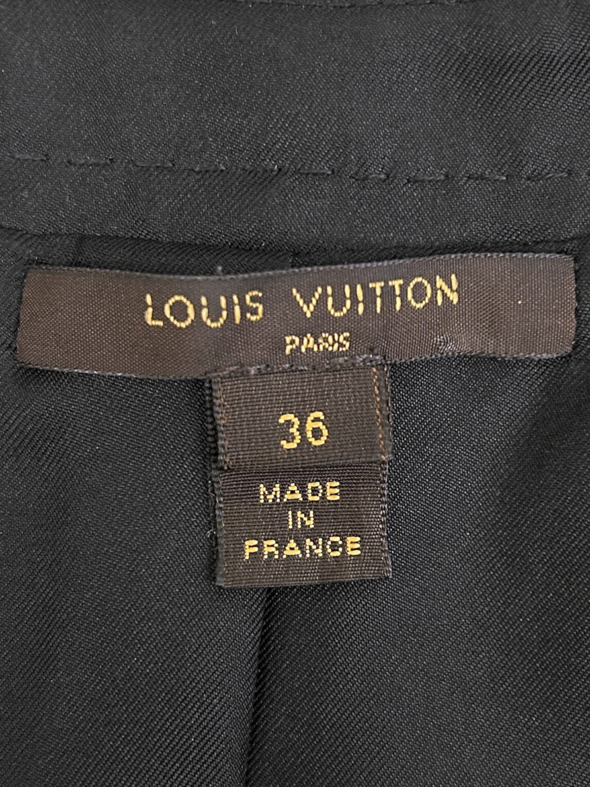Louis Vuitton 2010s Black Wool Silk Drop Waist Dress
