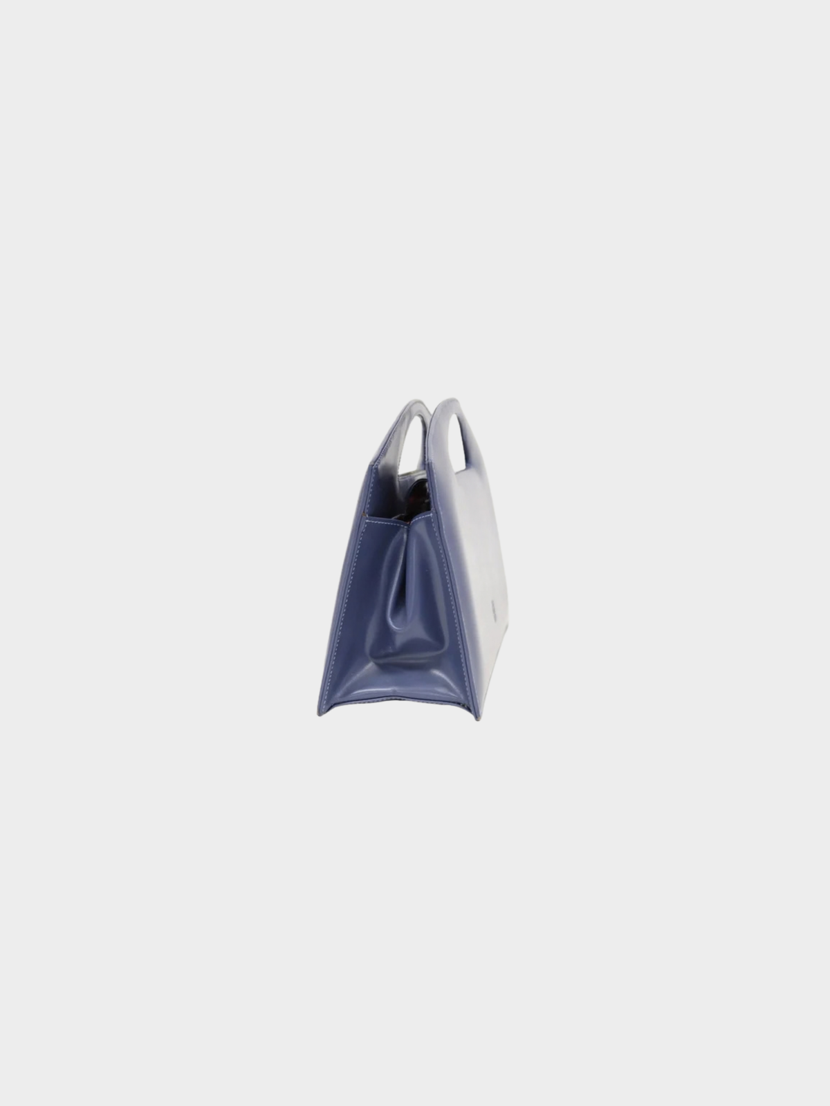 Loewe 2000s Blue-Gray Anagram Leather Handbag