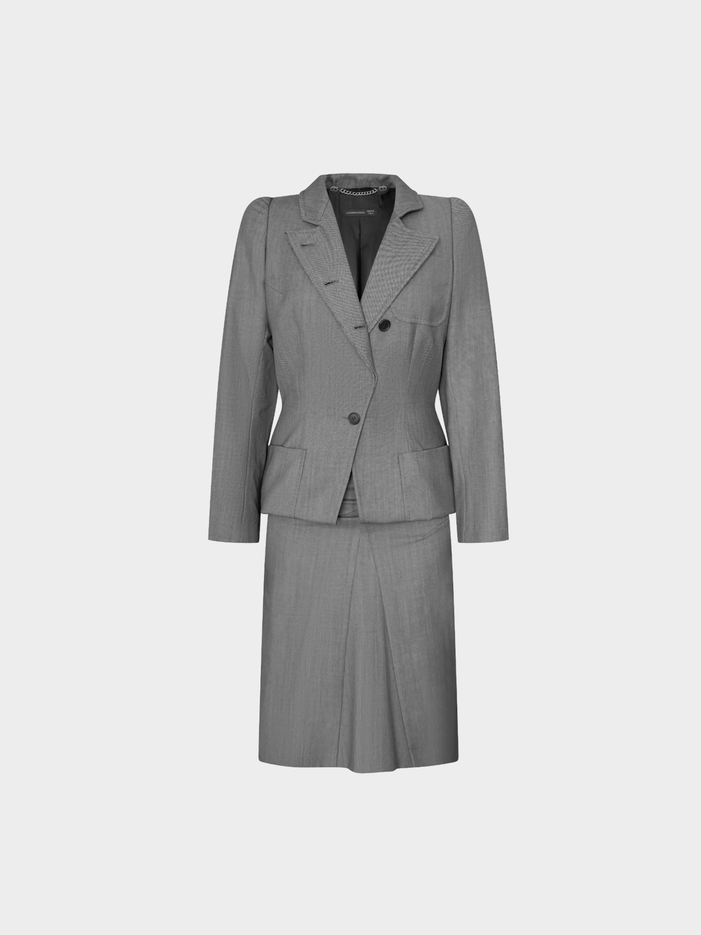 Alexander McQueen FW 2000 Grey Tailored Suit Set