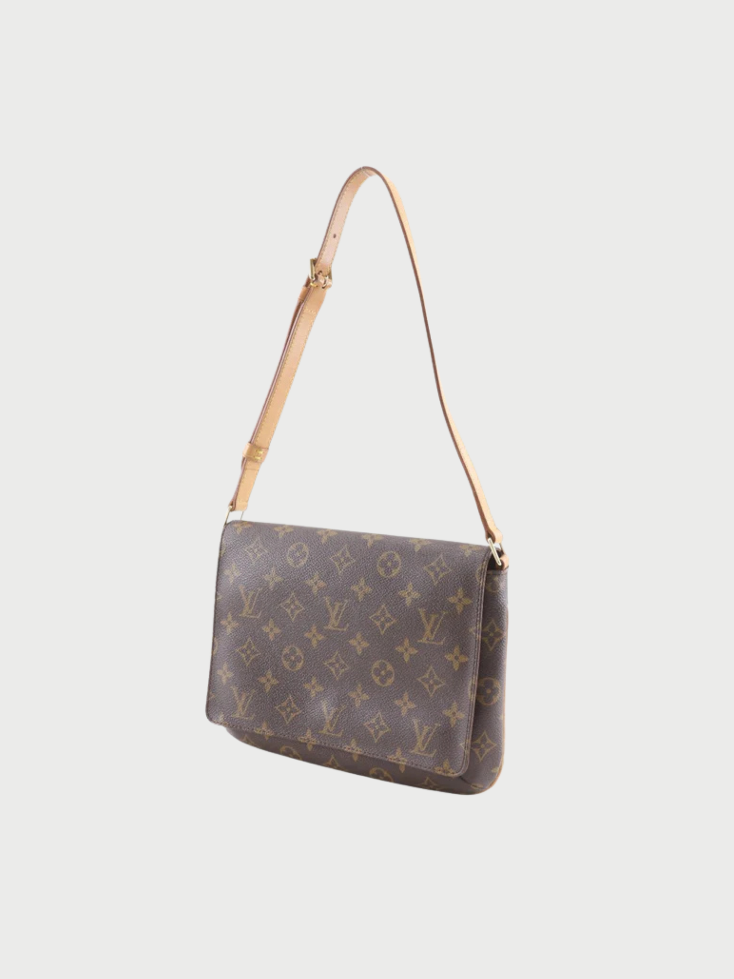 Louis Vuitton 1999 Brown Monogram Canvas Musette Tango Shoulder Bag