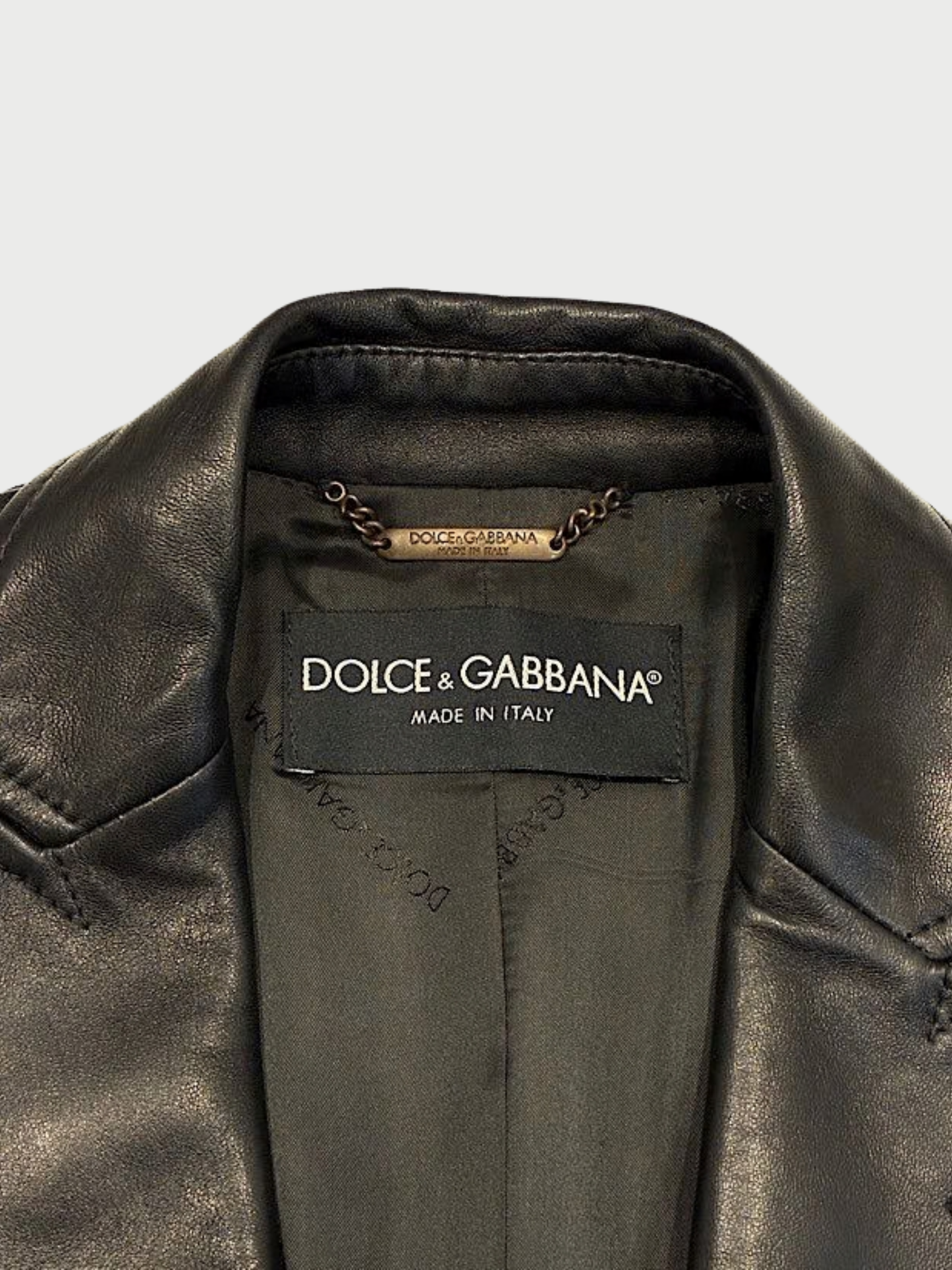 Dolce & Gabbana 1990s Black Lamb Leather Jacket