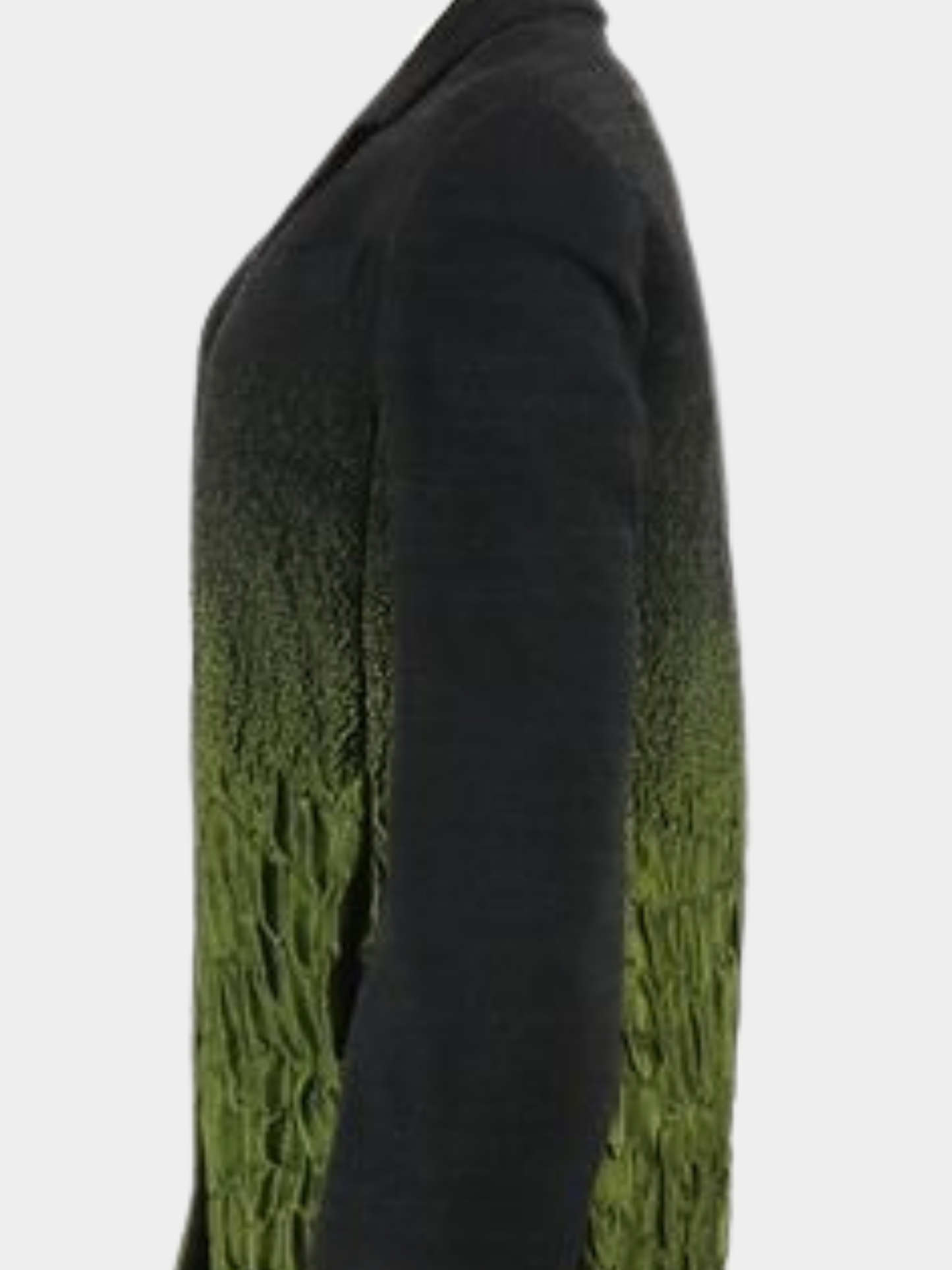 Prada AW 2007 Green Ombre Ruched Runway Detail Coat