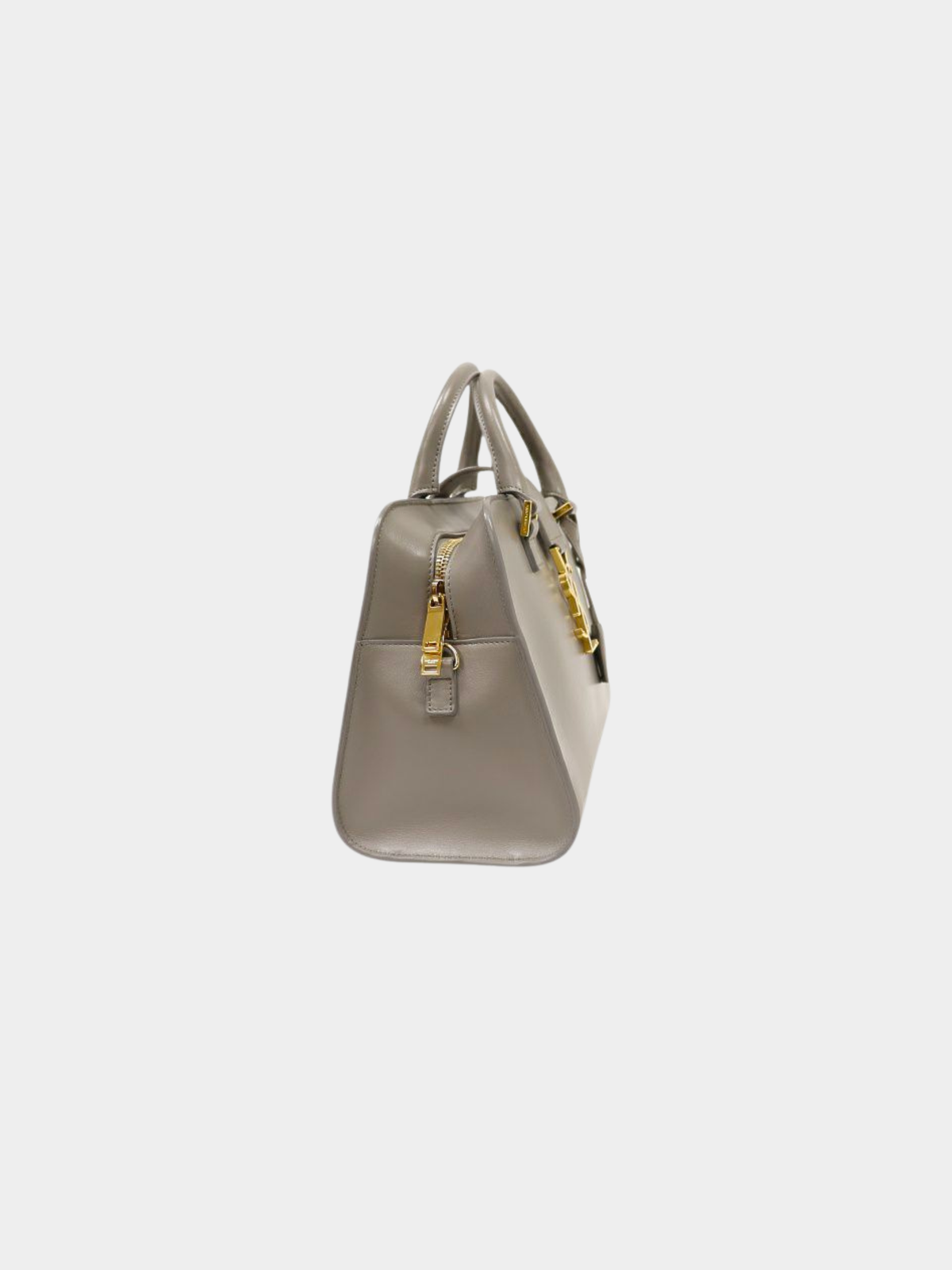 Yves Saint Laurent 2010s Gray Leather Baby Cabas Bag