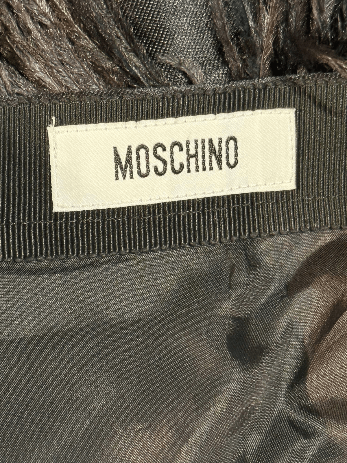Moschino 2010s Black Ostrich Feather Tiered Silk Mini Skirt