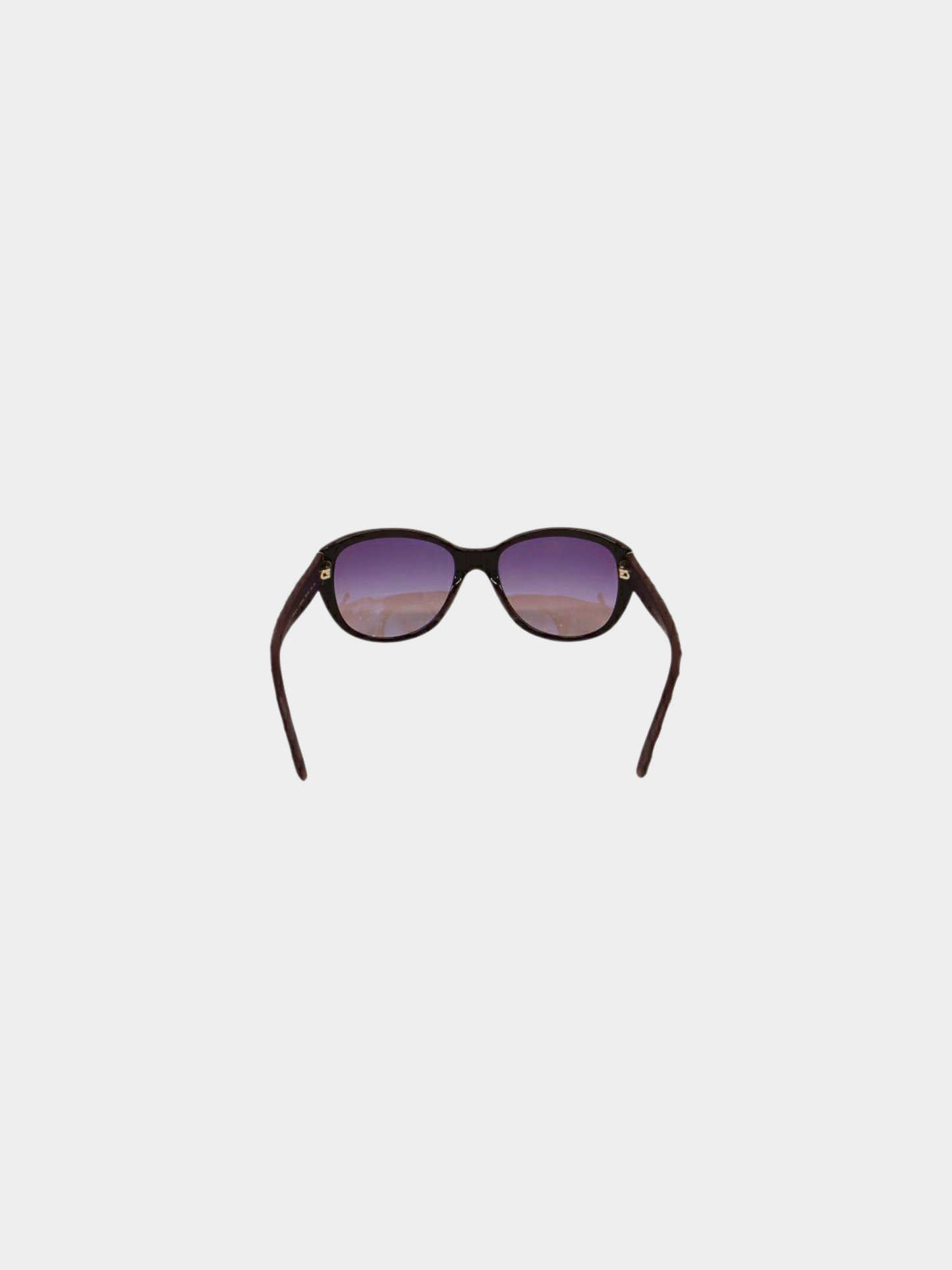 Chanel 2010s Bordeaux CC Matelasse Sunglasses